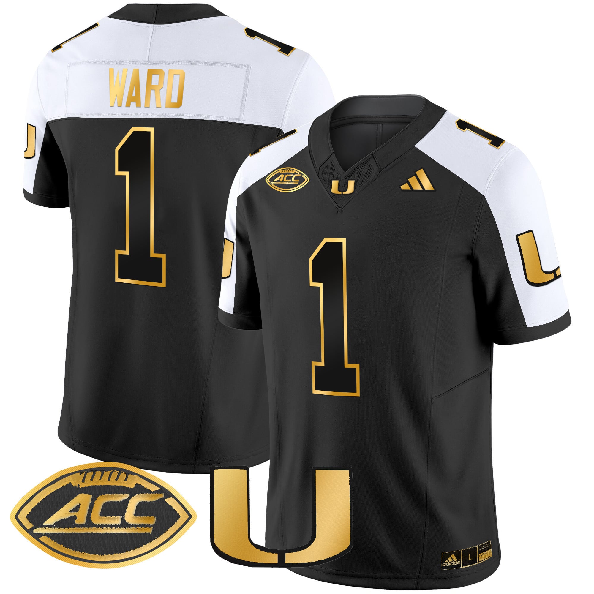 Men's Miami Hurricanes 2024 Gold Vapor Limited Jersey - All Stitched