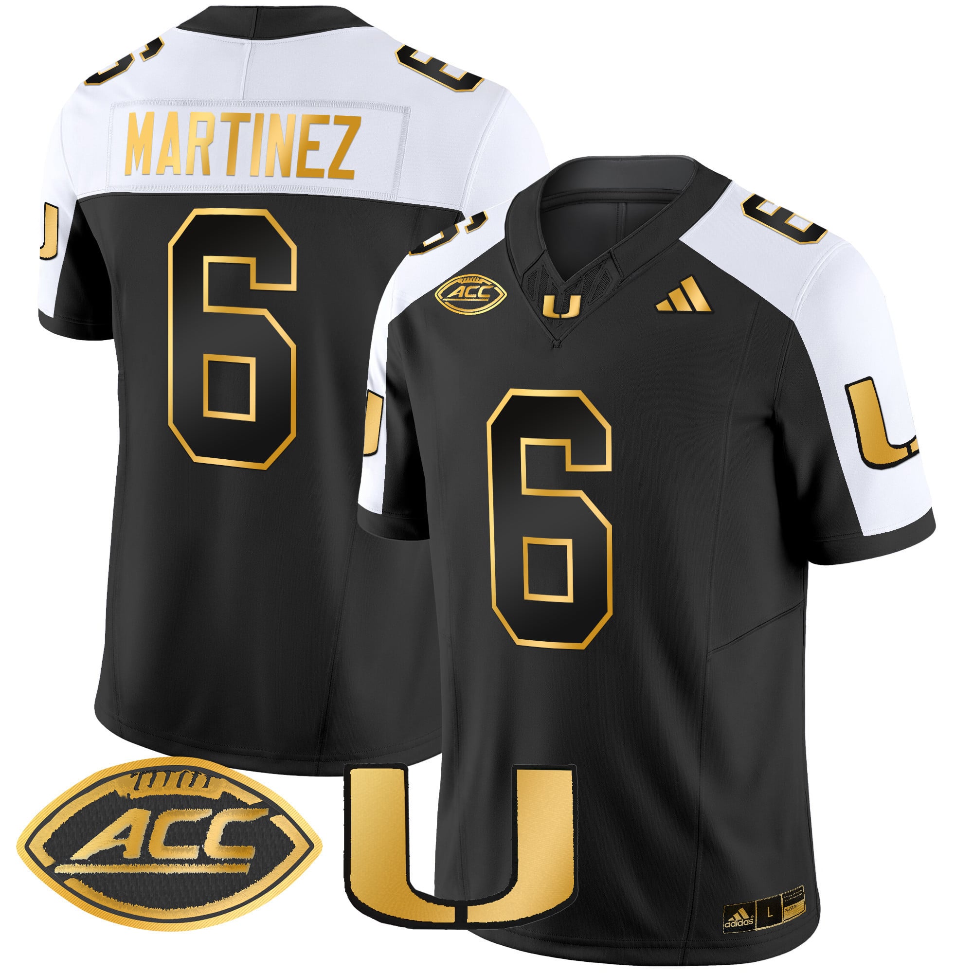 Men's Miami Hurricanes 2024 Gold Vapor Limited Jersey - All Stitched