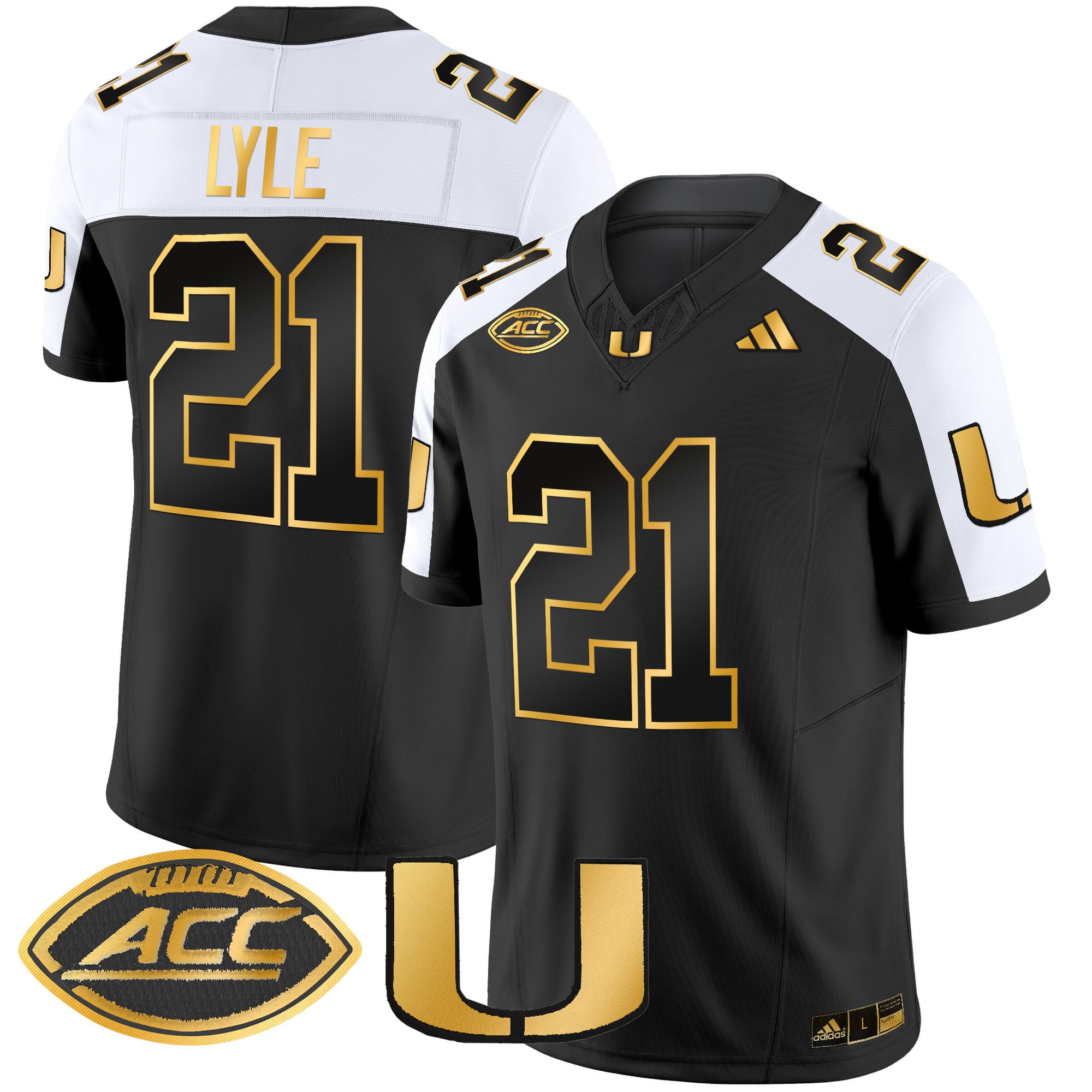 Men's Miami Hurricanes 2024 Gold Vapor Limited Jersey - All Stitched
