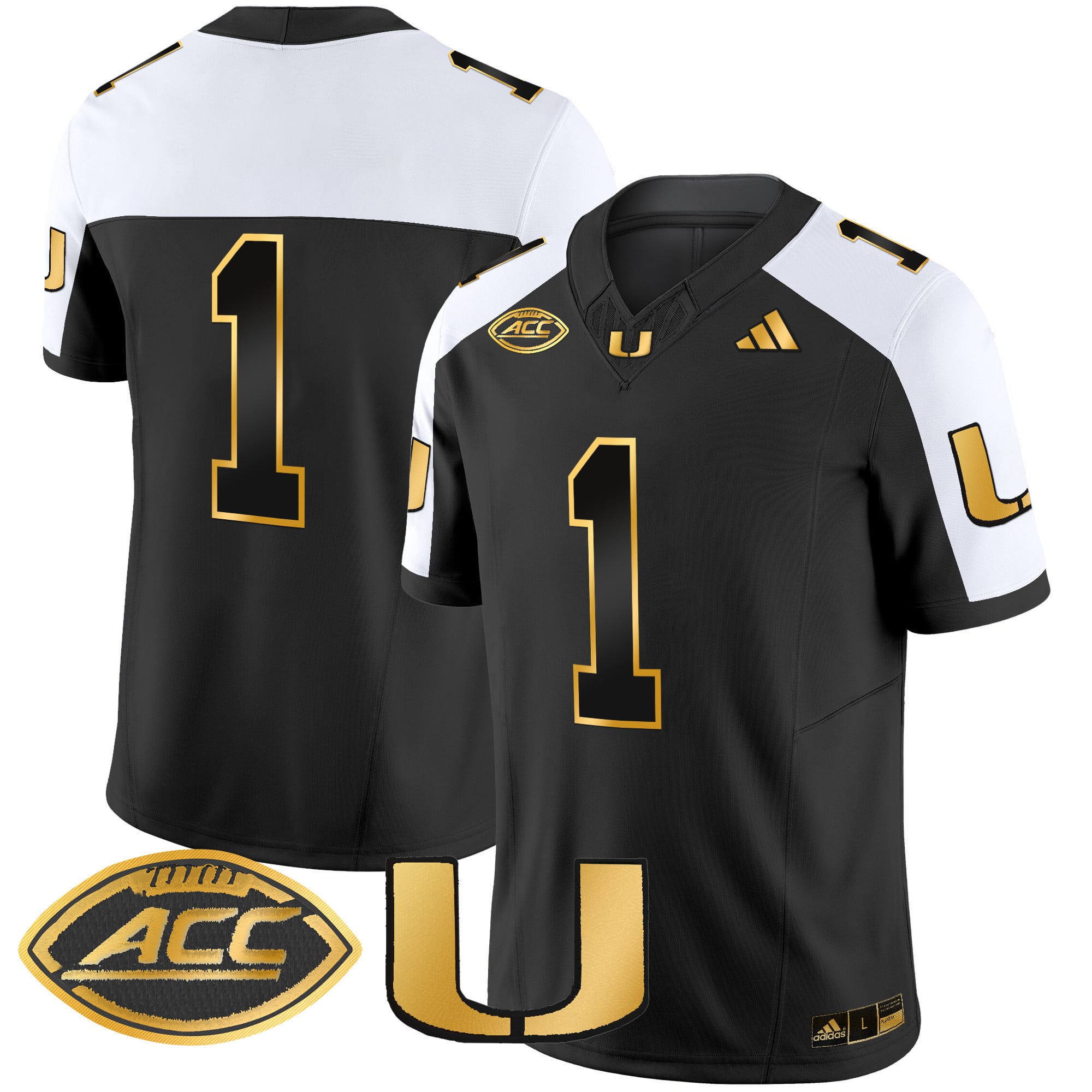 Men's Miami Hurricanes 2024 Gold Vapor Limited Jersey - All Stitched