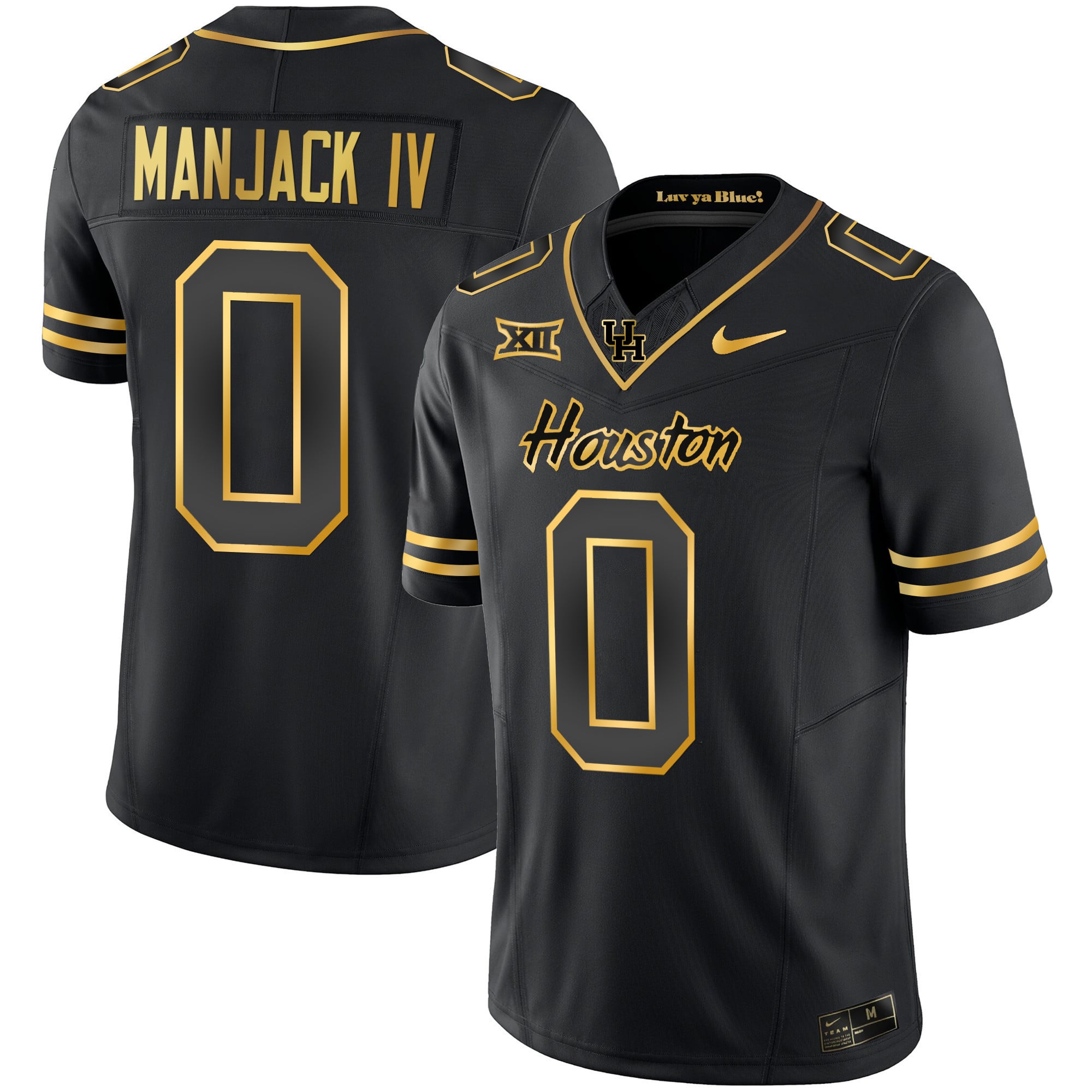 Men's Houston Cougars 2023 Oilers Inspired Gold Jersey - All Stitched