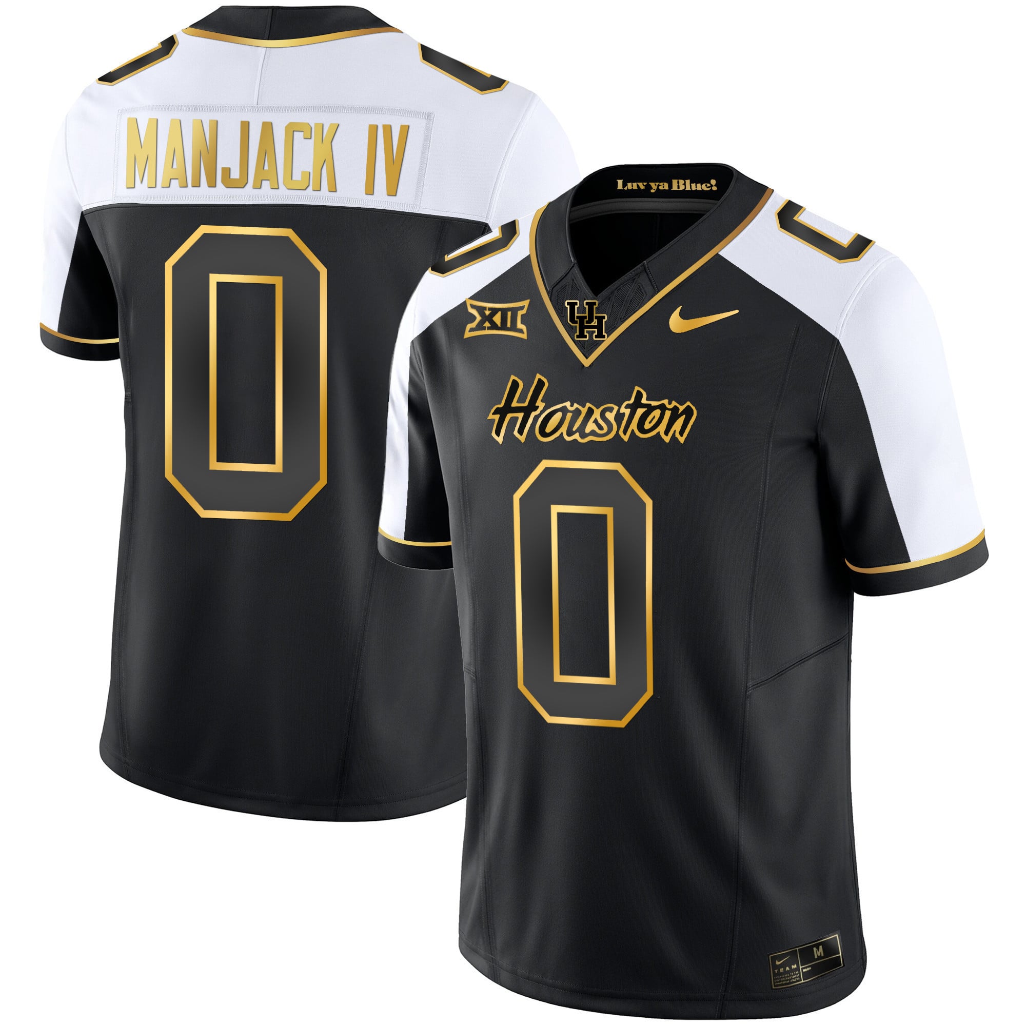 Men's Houston Cougars 2023 Oilers Inspired Gold Jersey - All Stitched
