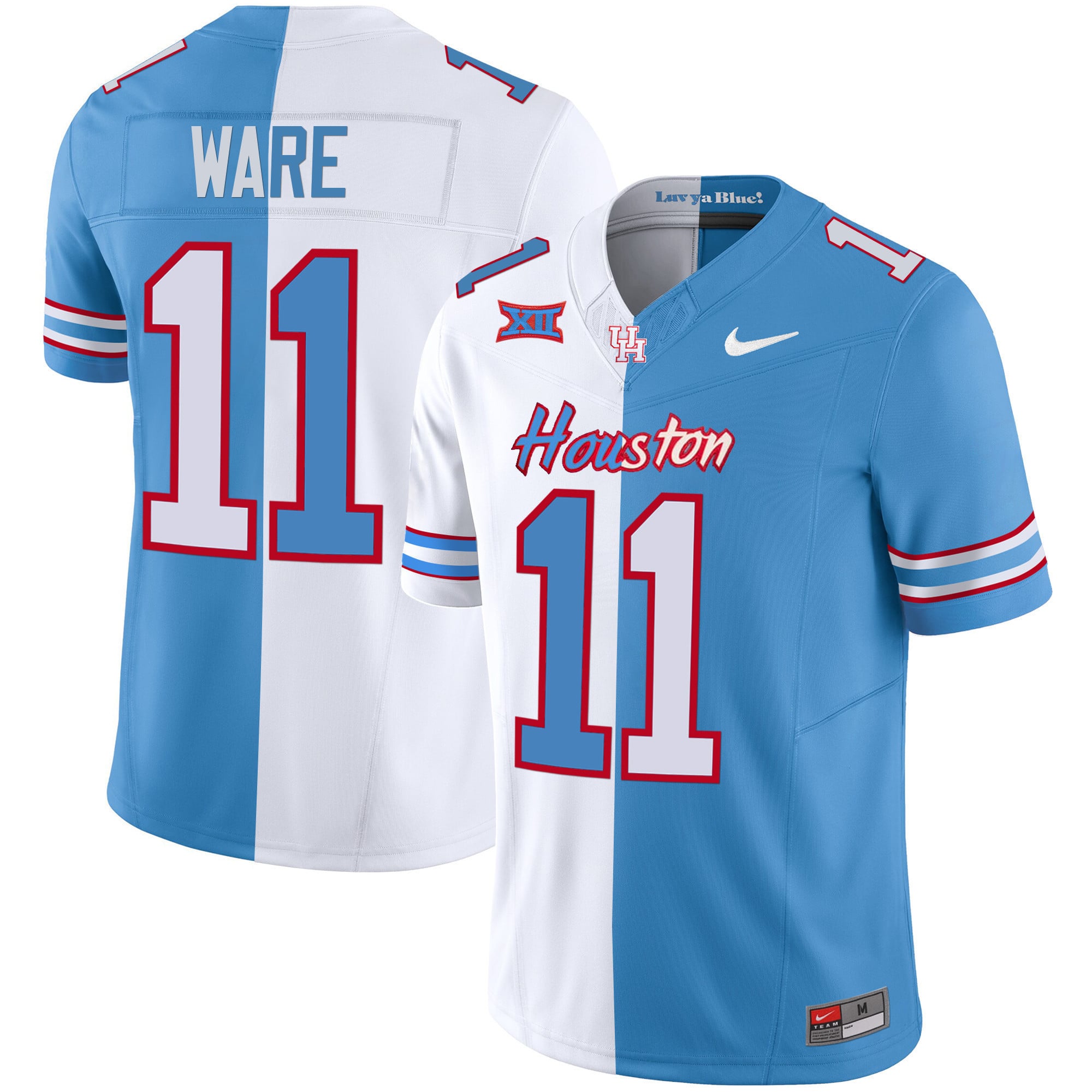 Men's Houston Cougars 2023 Oilers Inspired Vapor Jersey V5 - All Stitched