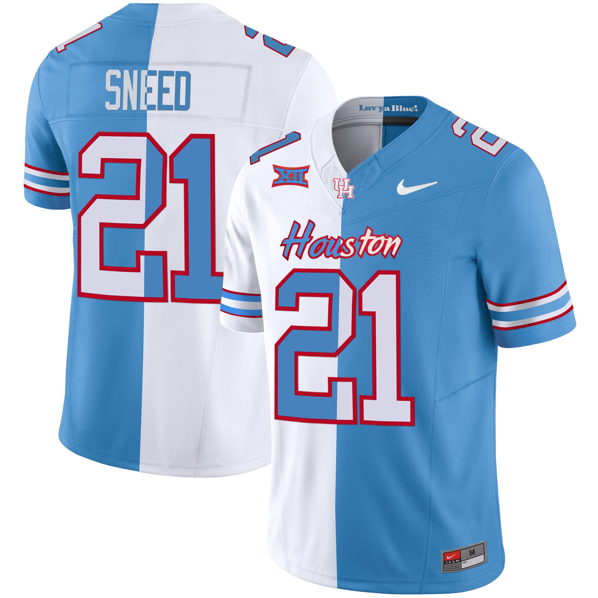 Men's Houston Cougars 2023 Oilers Inspired Vapor Jersey V5 - All Stitched