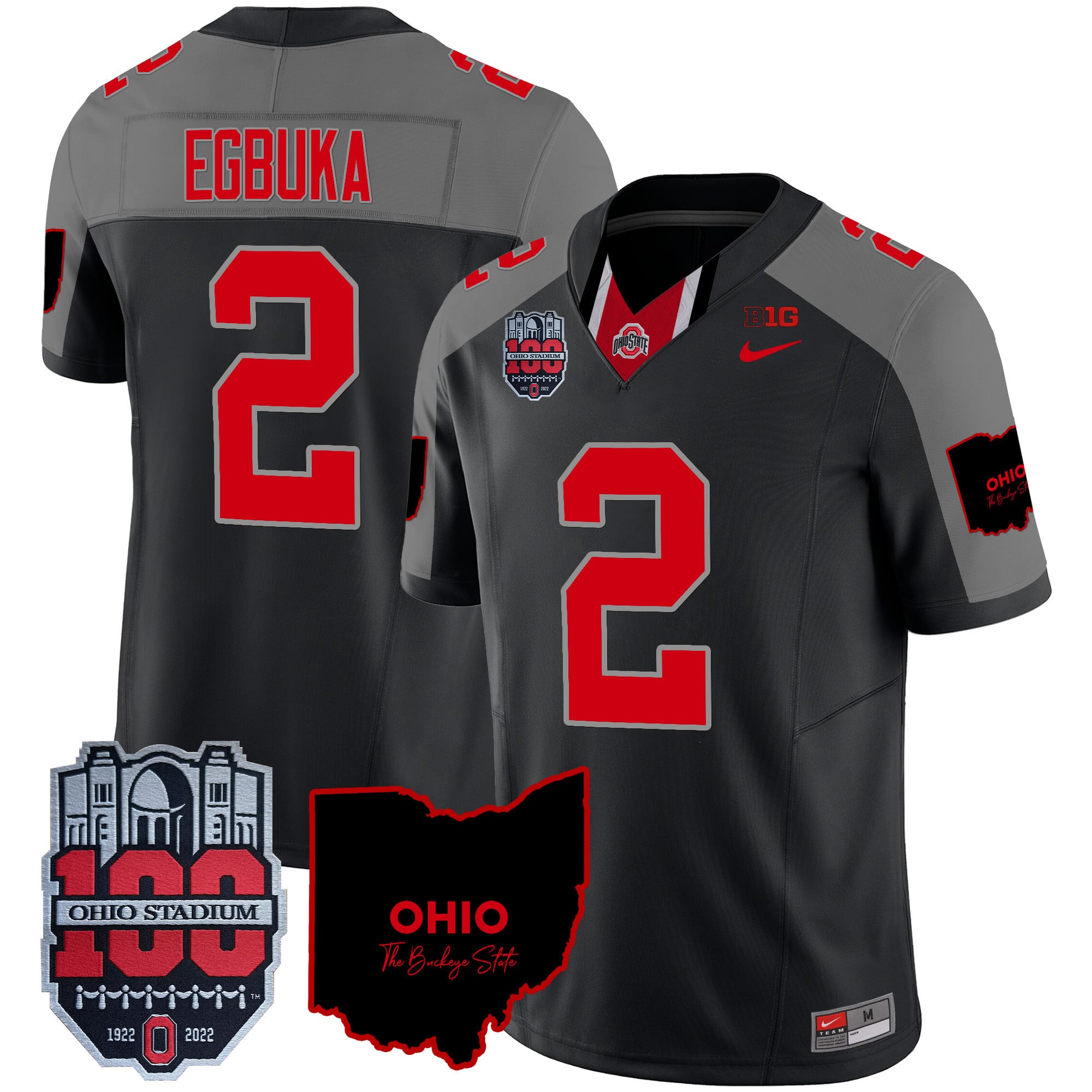 Men's Ohio State Buckeyes 100th Anniversary Patch Vapor Limited Jersey - All Stitched
