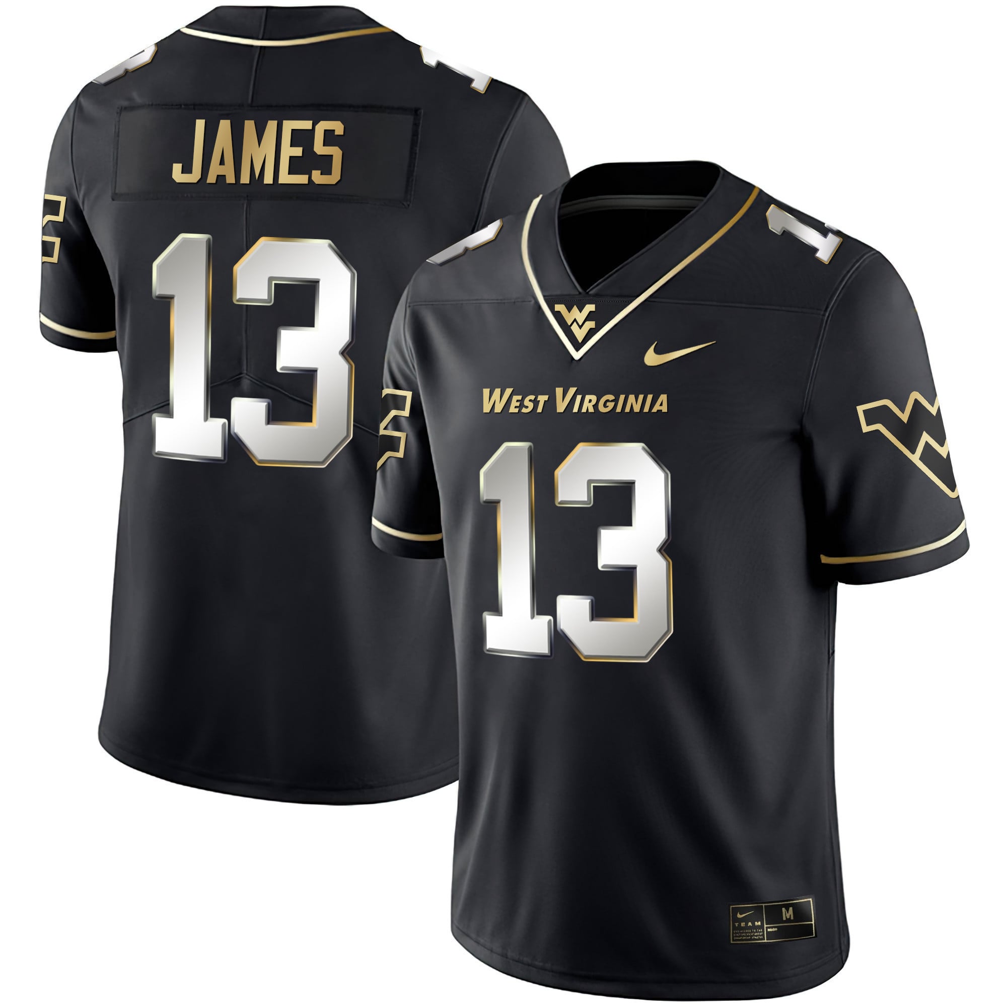 Men's Mountaineers Black Limited & Gold Vapor Jersey - All Stitched