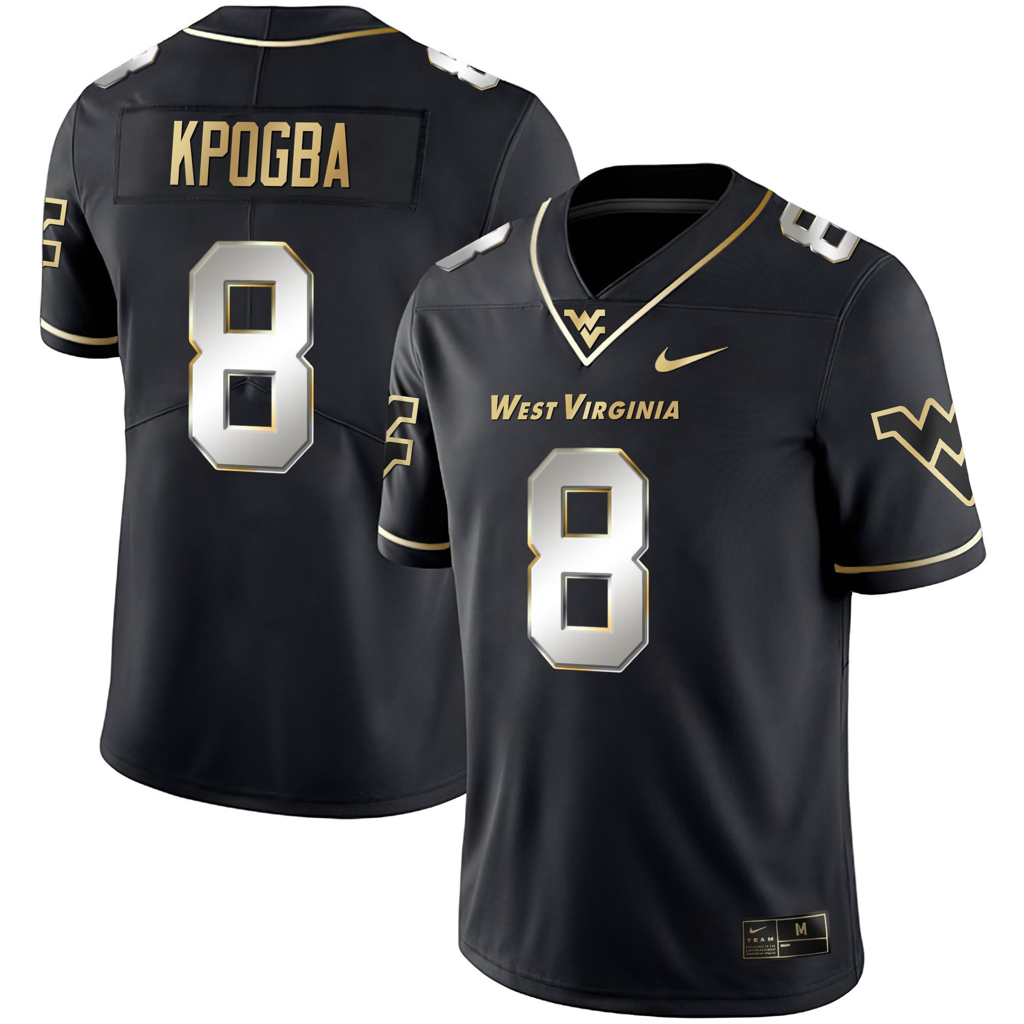 Men's Mountaineers Black Limited & Gold Vapor Jersey - All Stitched