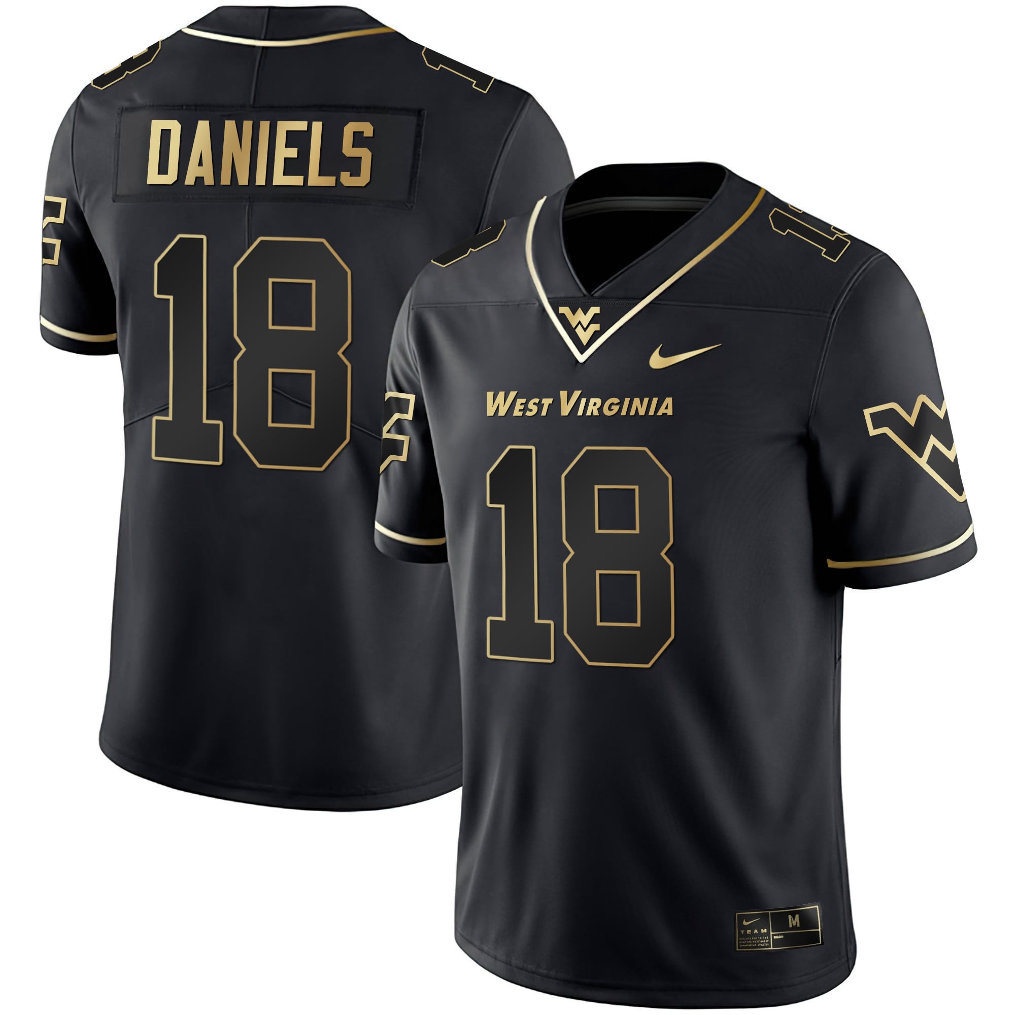 Men's Mountaineers Black Limited & Gold Vapor Jersey - All Stitched