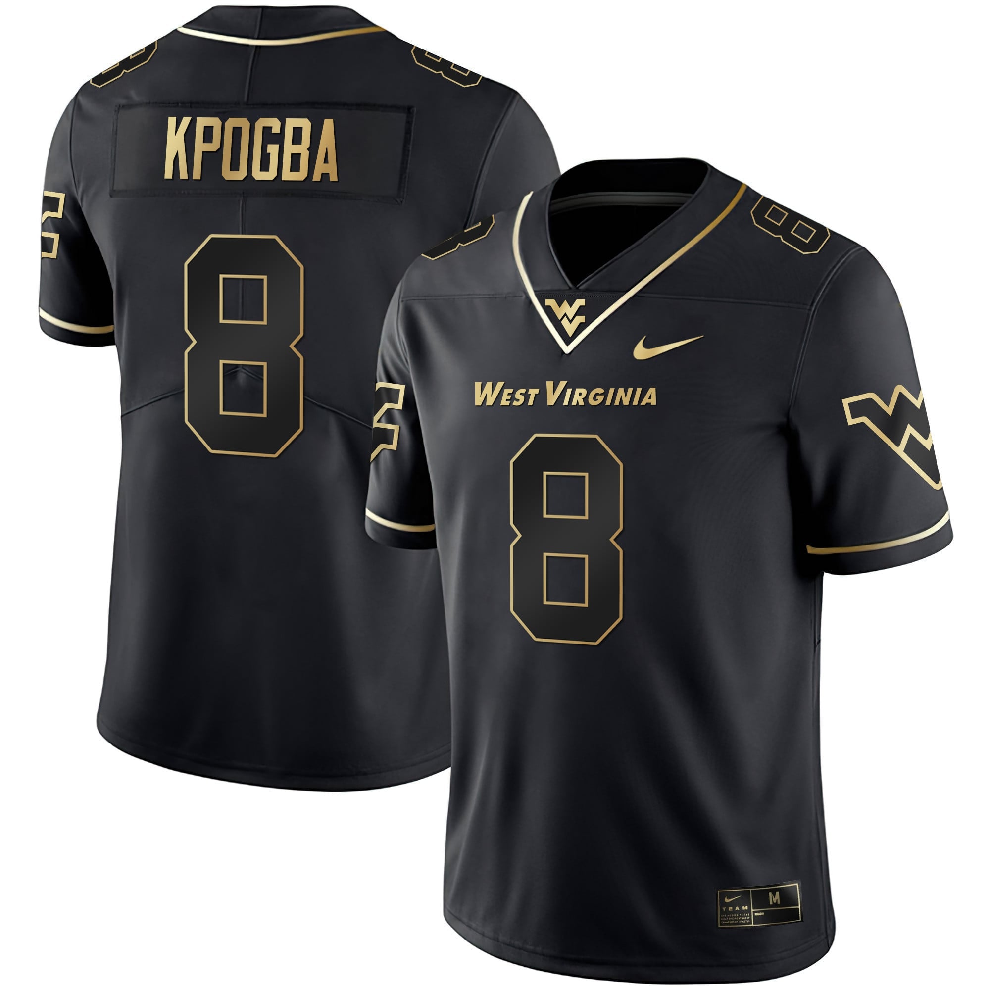 Men's Mountaineers Black Limited & Gold Vapor Jersey - All Stitched