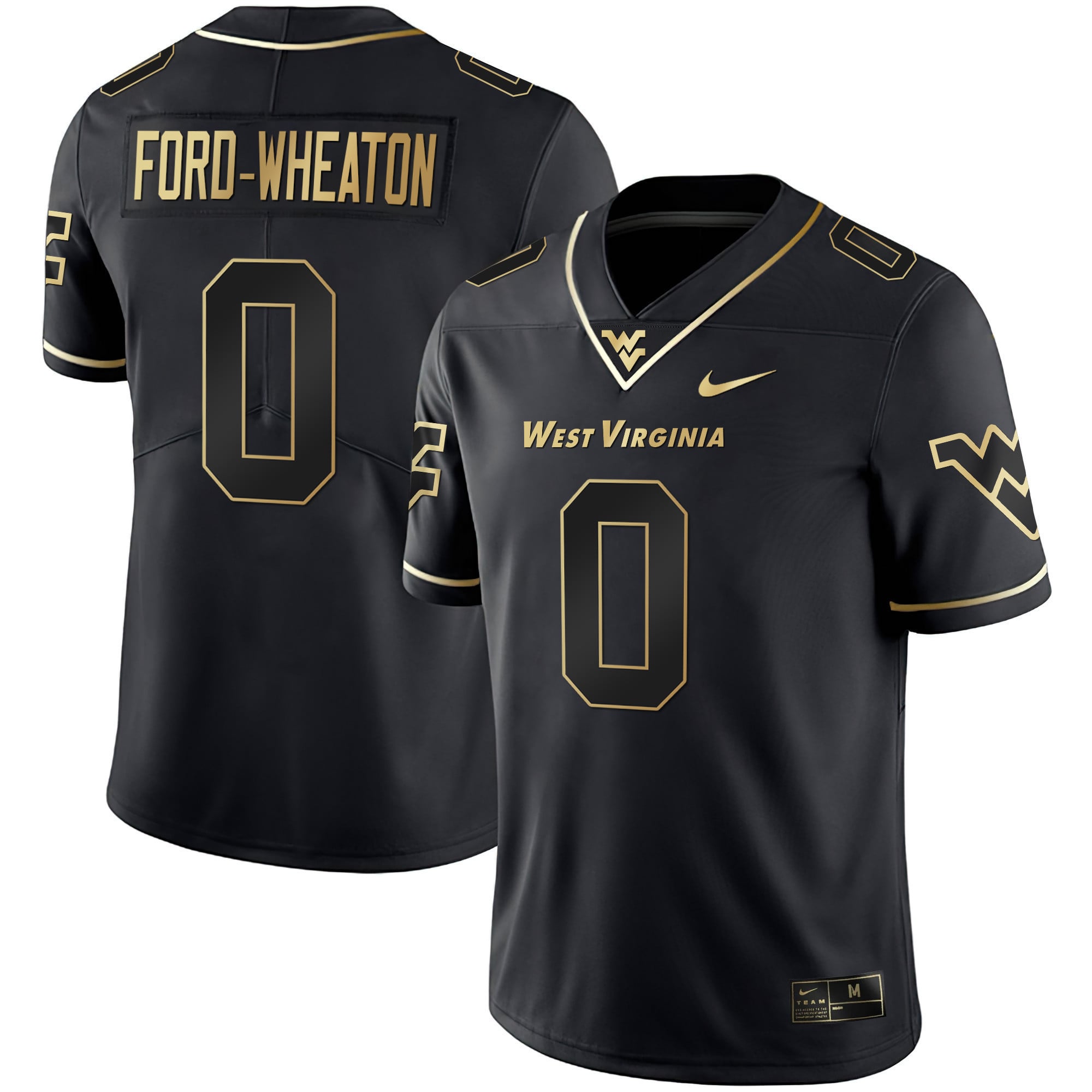 Men's Mountaineers Black Limited & Gold Vapor Jersey - All Stitched