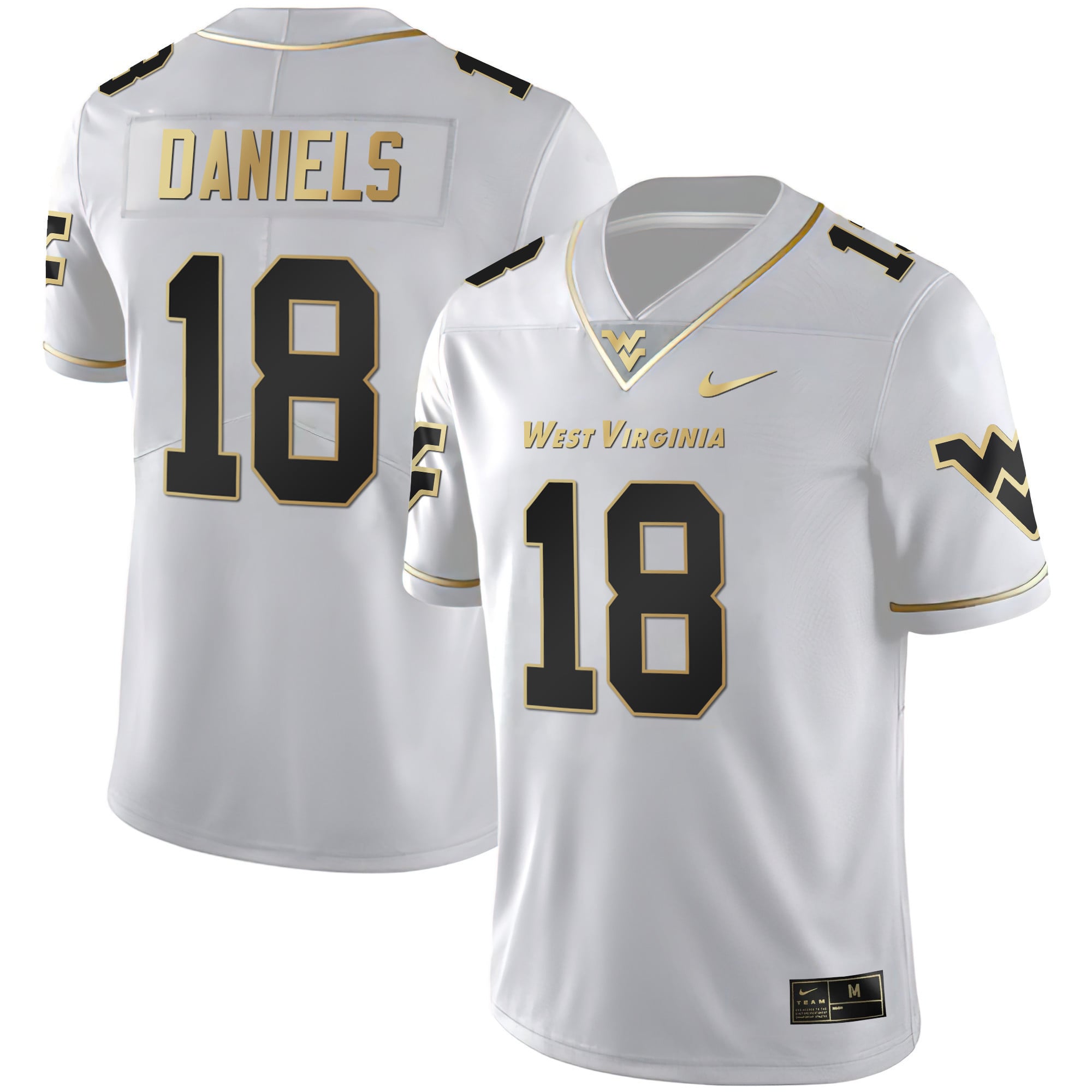 Men's Mountaineers Black Limited & Gold Vapor Jersey - All Stitched