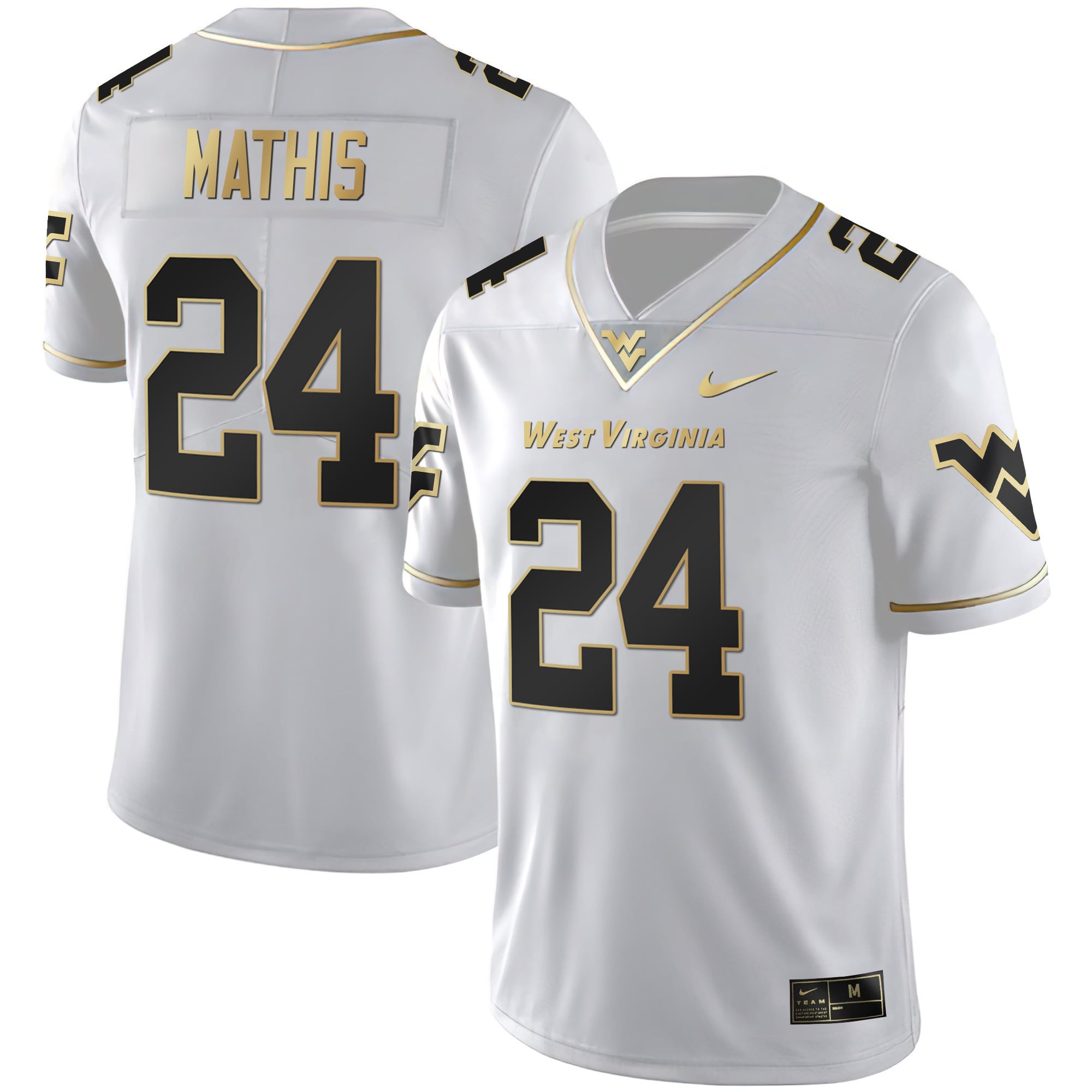 Men's Mountaineers Black Limited & Gold Vapor Jersey - All Stitched