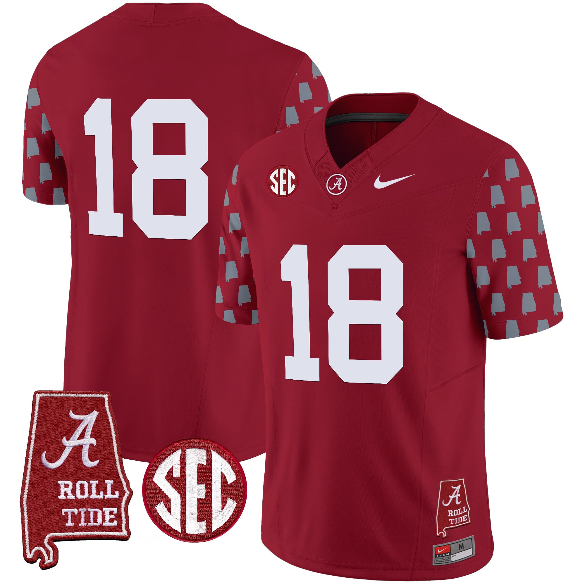 Men's Alabama Crimson Tide Vapor Limited Jersey - Alabama State Style - All Stitched