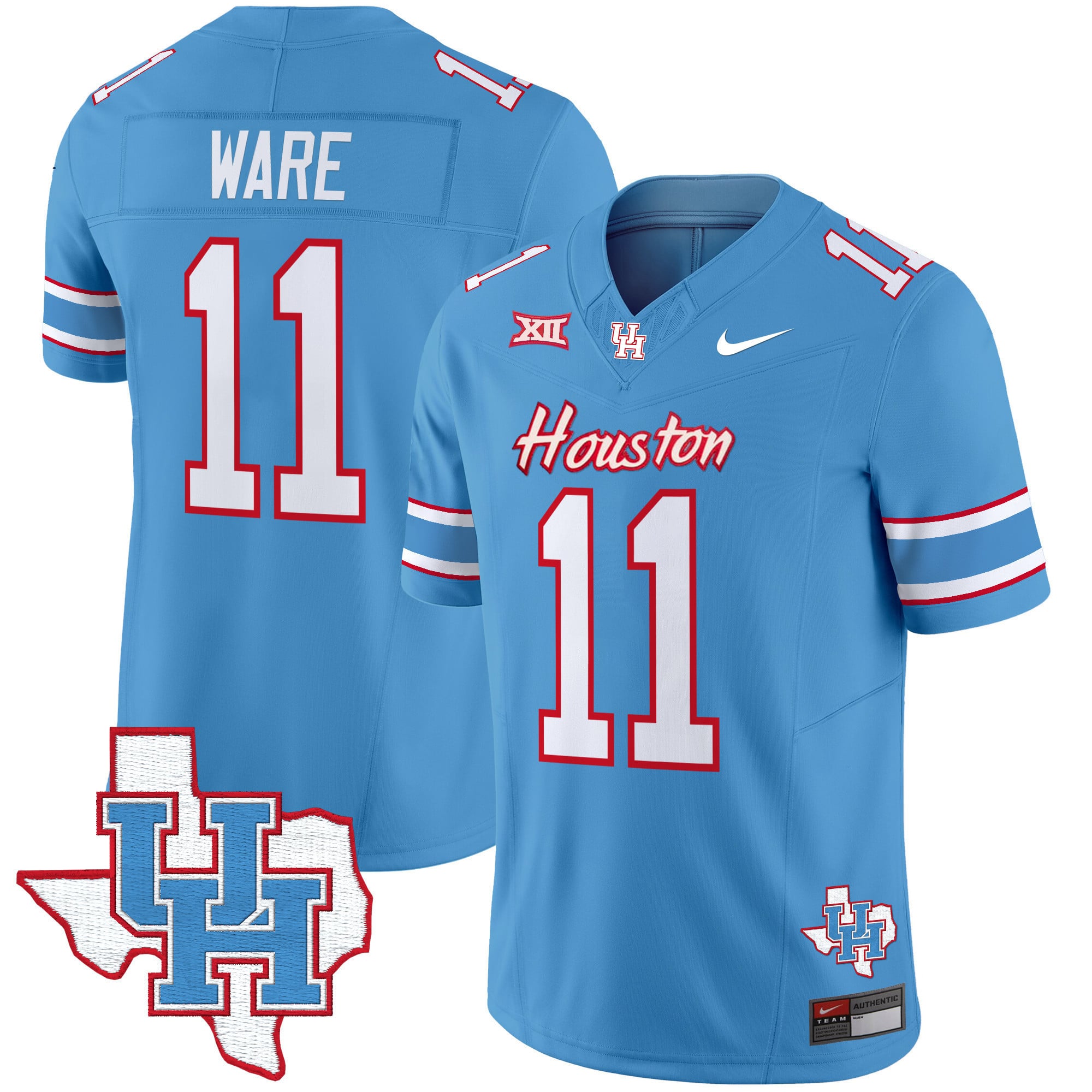 Men's Houston Cougars 2024 Oilers Inspired Vapor Limited Jersey - All Stitched