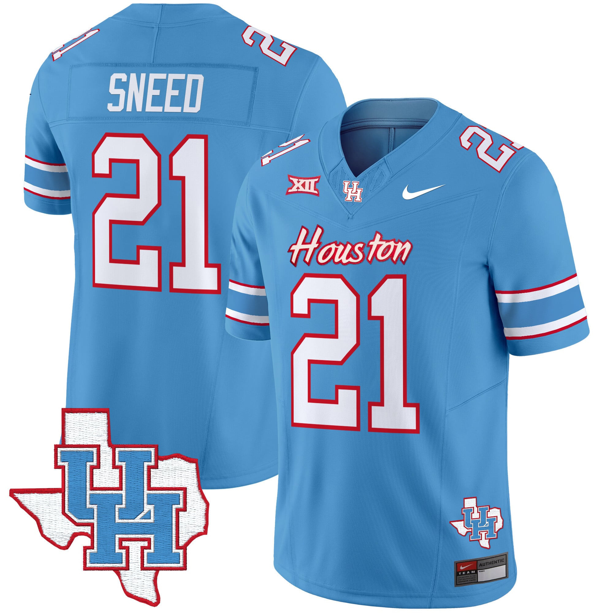 Men's Houston Cougars 2024 Oilers Inspired Vapor Limited Jersey - All Stitched
