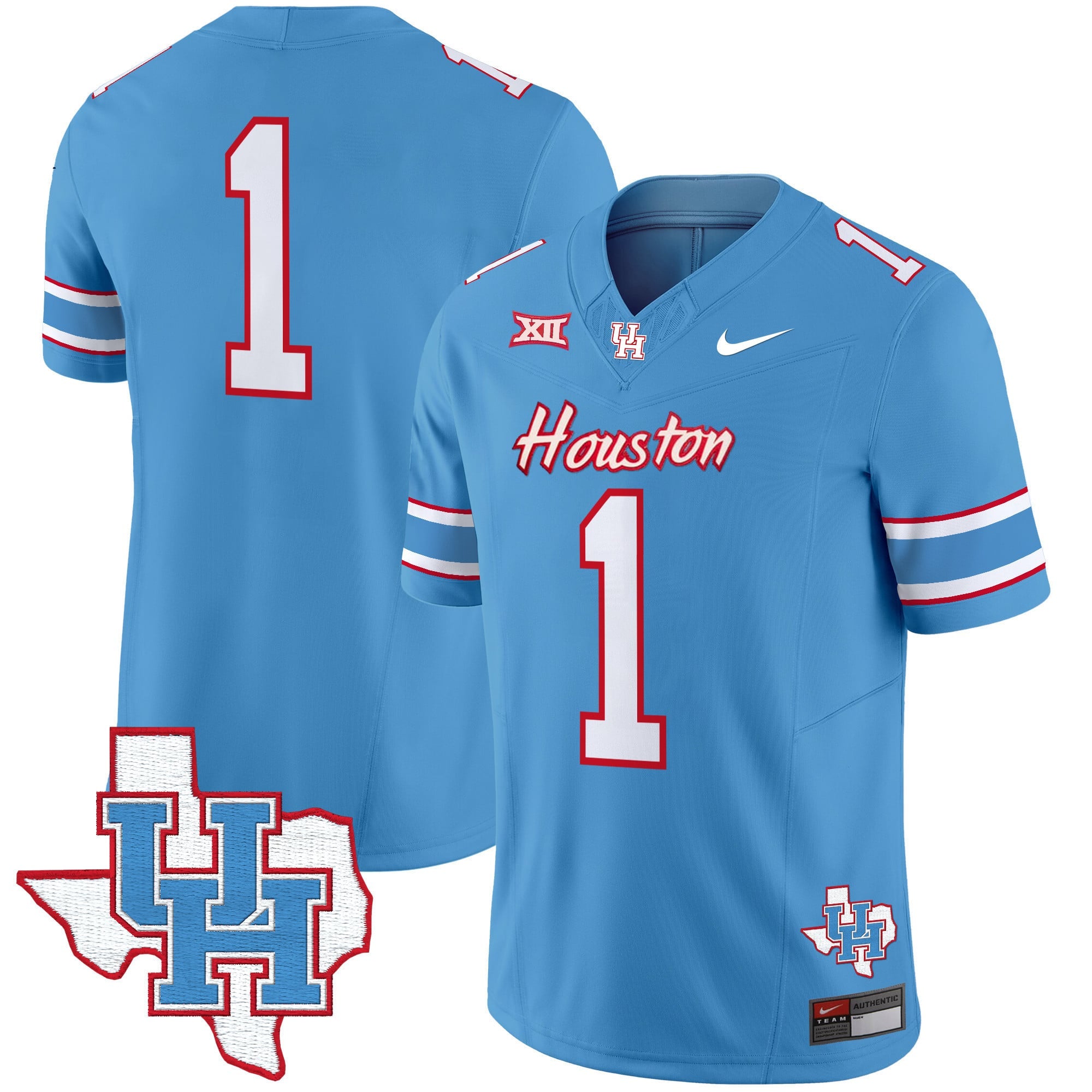 Men's Houston Cougars 2024 Oilers Inspired Vapor Limited Jersey - All Stitched