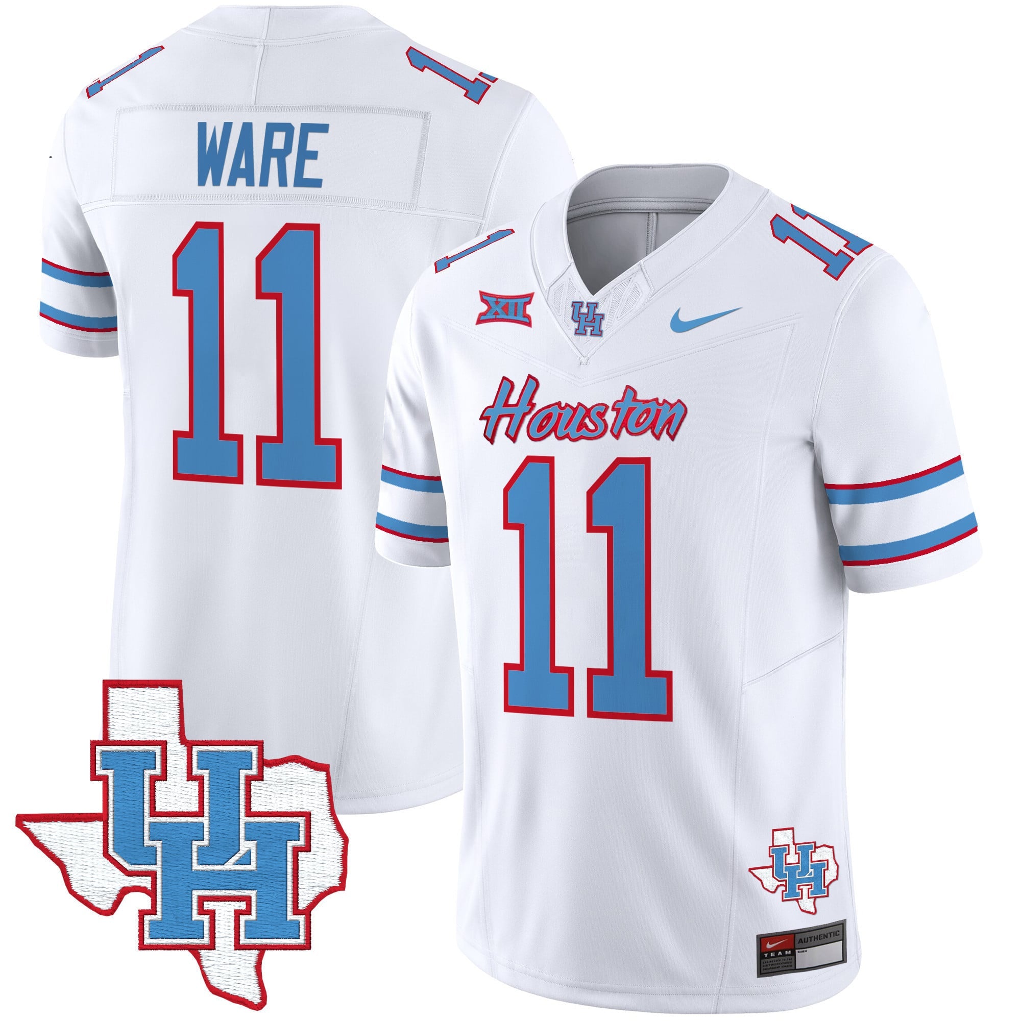 Men's Houston Cougars 2024 Oilers Inspired Vapor Limited Jersey - All Stitched