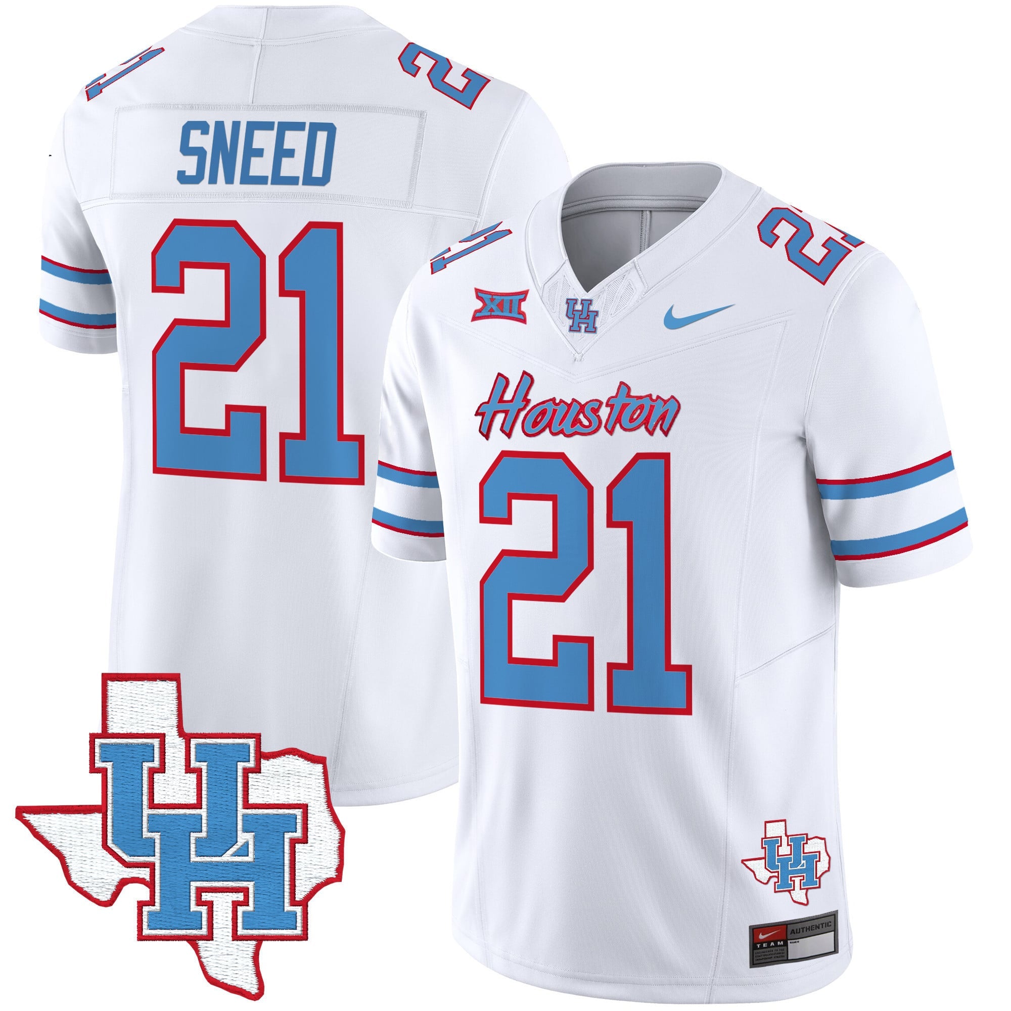 Men's Houston Cougars 2024 Oilers Inspired Vapor Limited Jersey - All Stitched
