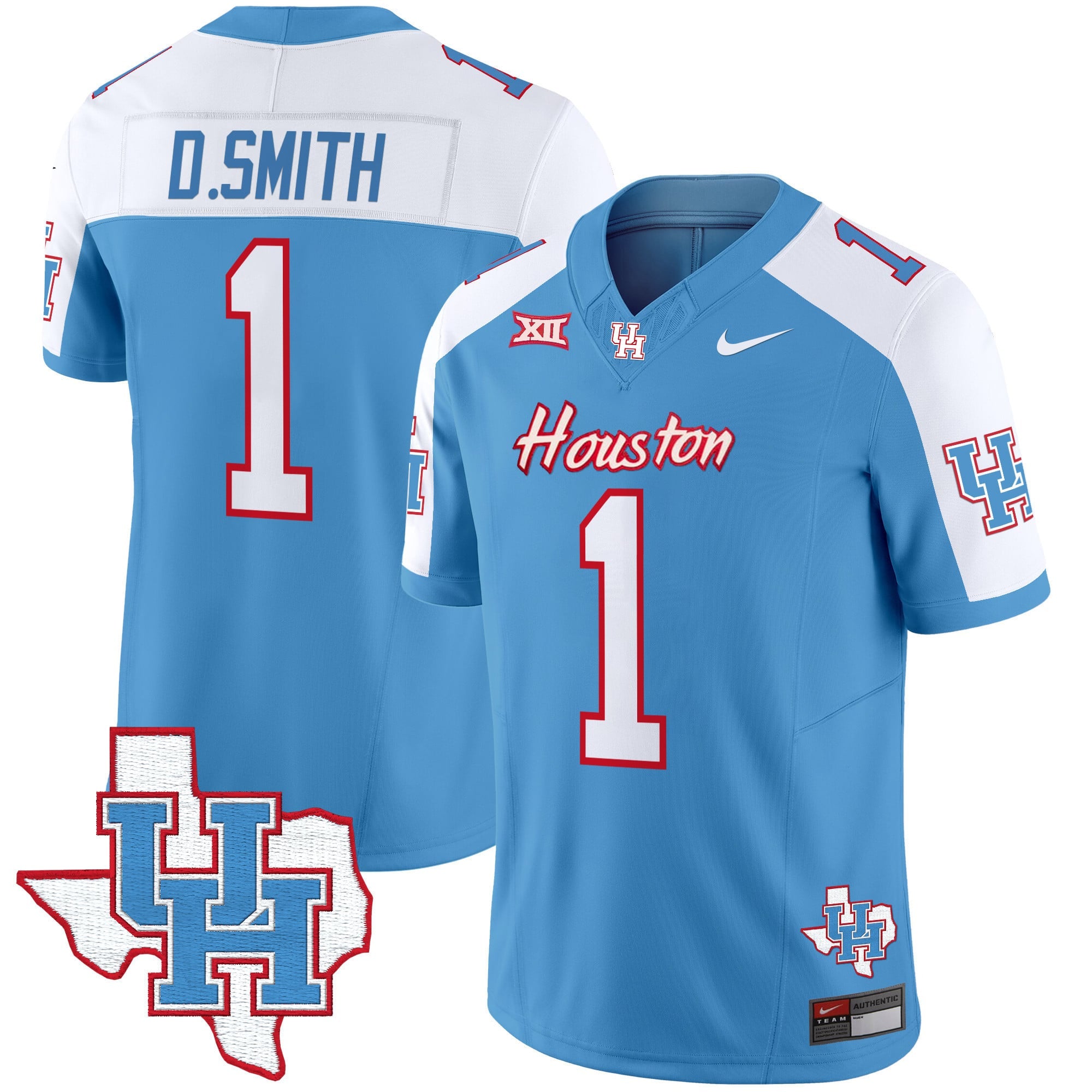 Men's Houston Cougars 2024 Oilers Inspired Vapor Limited Jersey - All Stitched