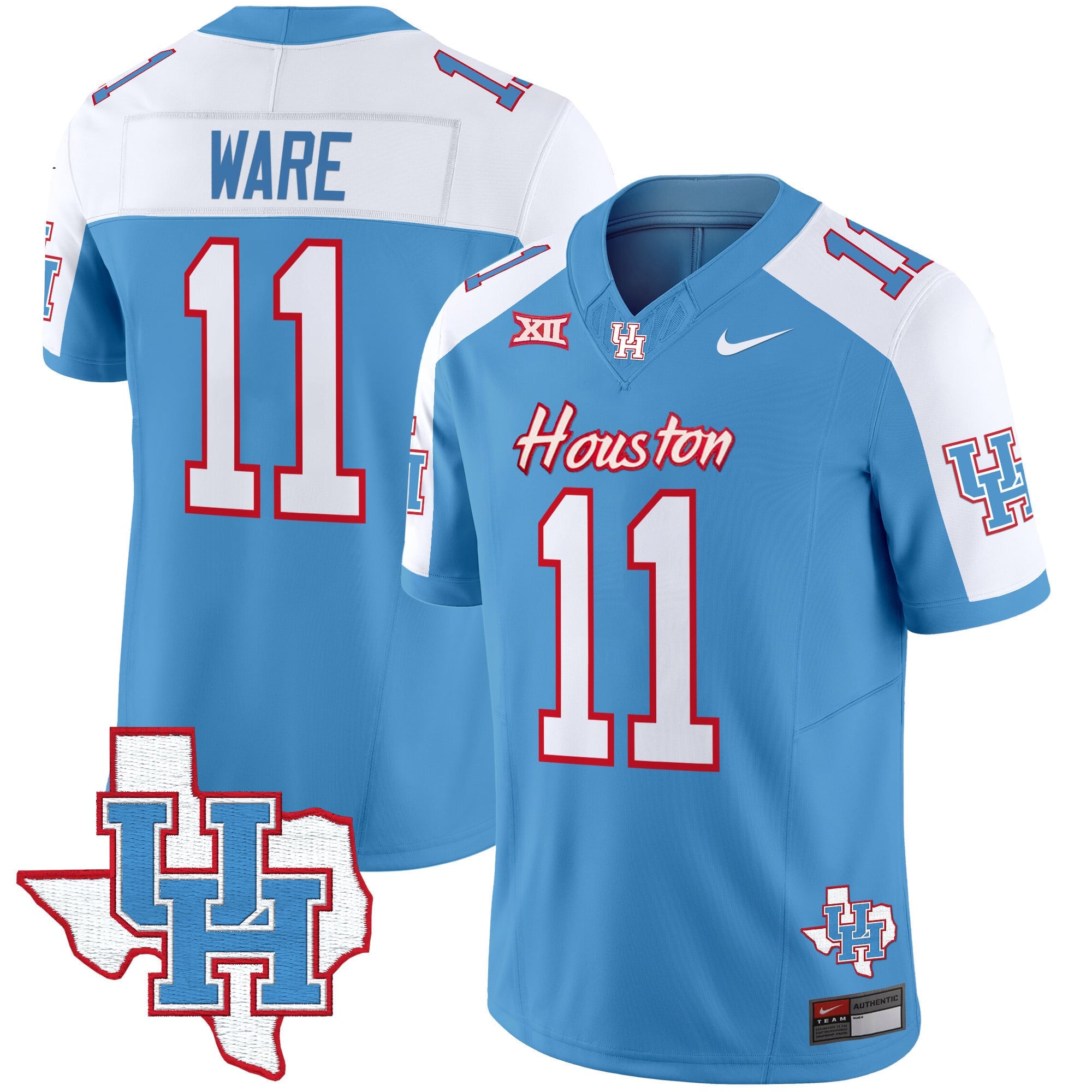 Men's Houston Cougars 2024 Oilers Inspired Vapor Limited Jersey - All Stitched