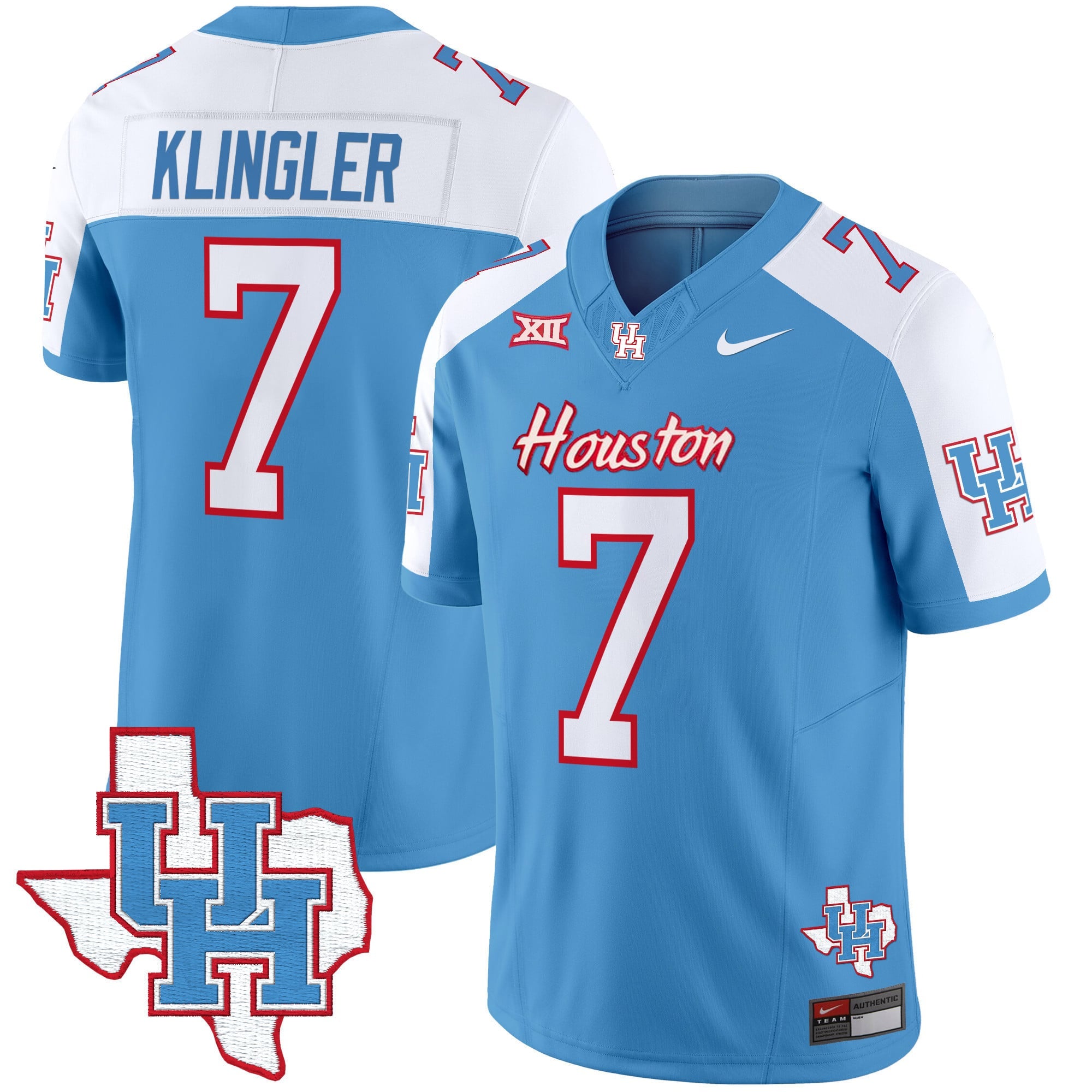 Men's Houston Cougars 2024 Oilers Inspired Vapor Limited Jersey - All Stitched