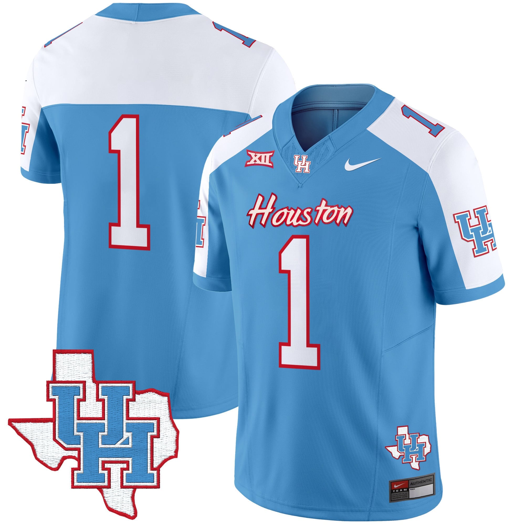Men's Houston Cougars 2024 Oilers Inspired Vapor Limited Jersey - All Stitched