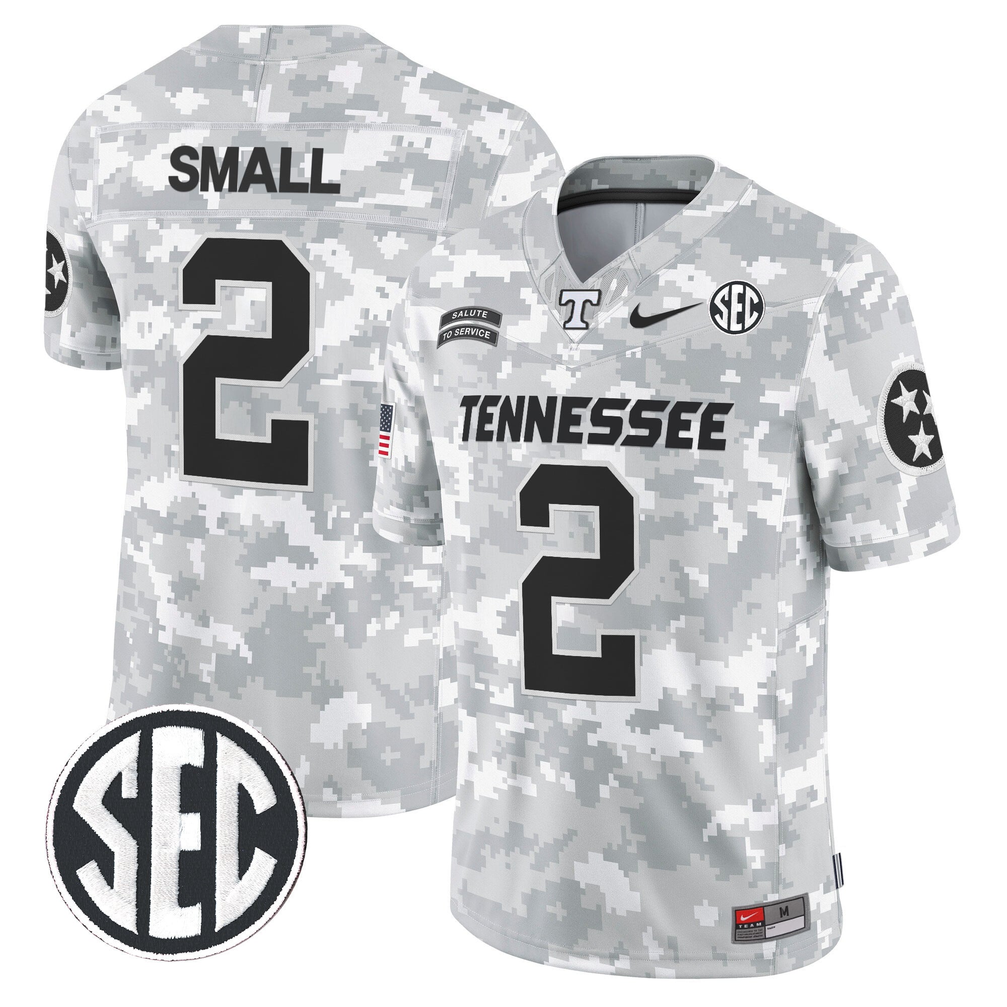 Tennessee Volunteers 2024 Salute to Service Vapor Limited Jersey - Arctic Camo - All Stitched