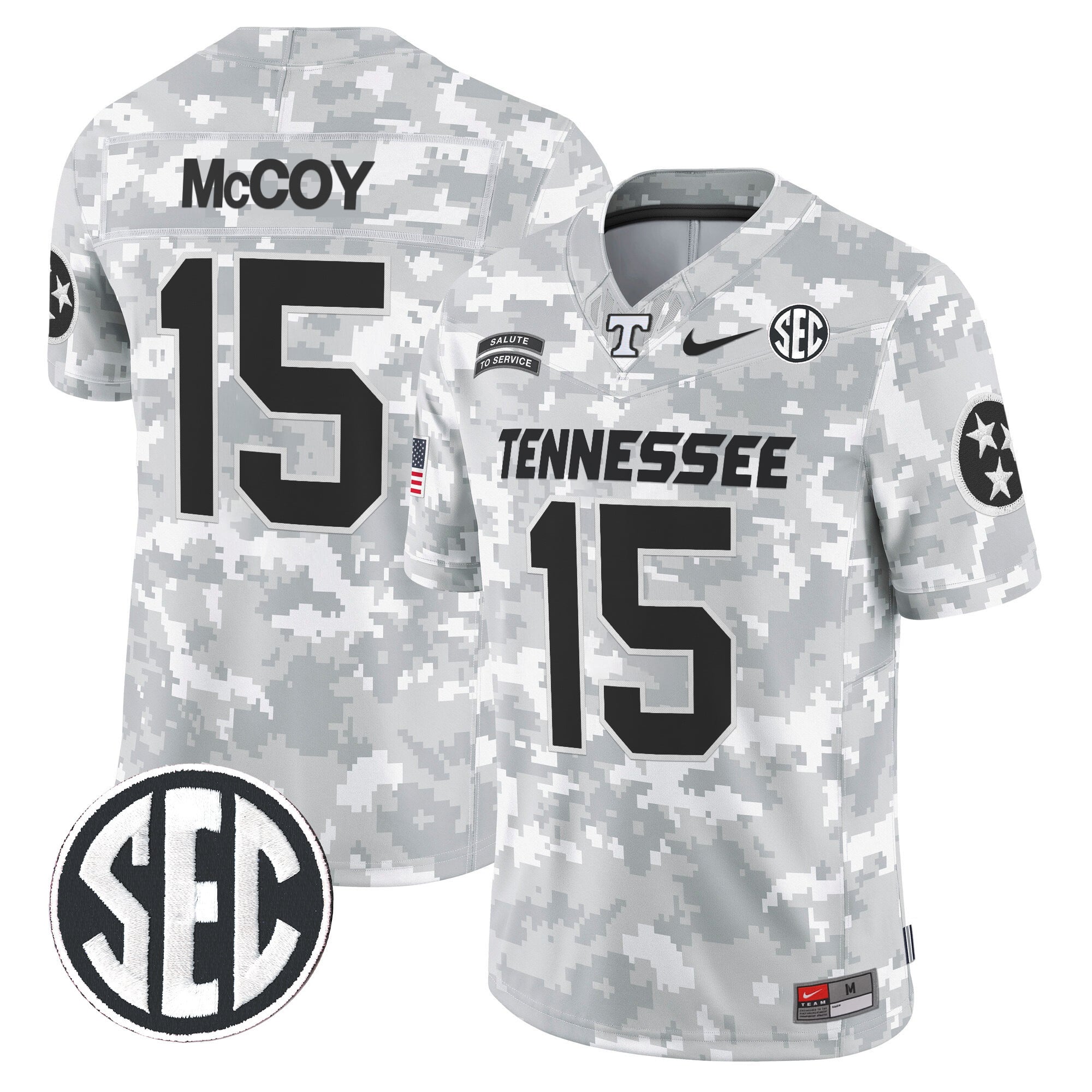 Tennessee Volunteers 2024 Salute to Service Vapor Limited Jersey - Arctic Camo - All Stitched