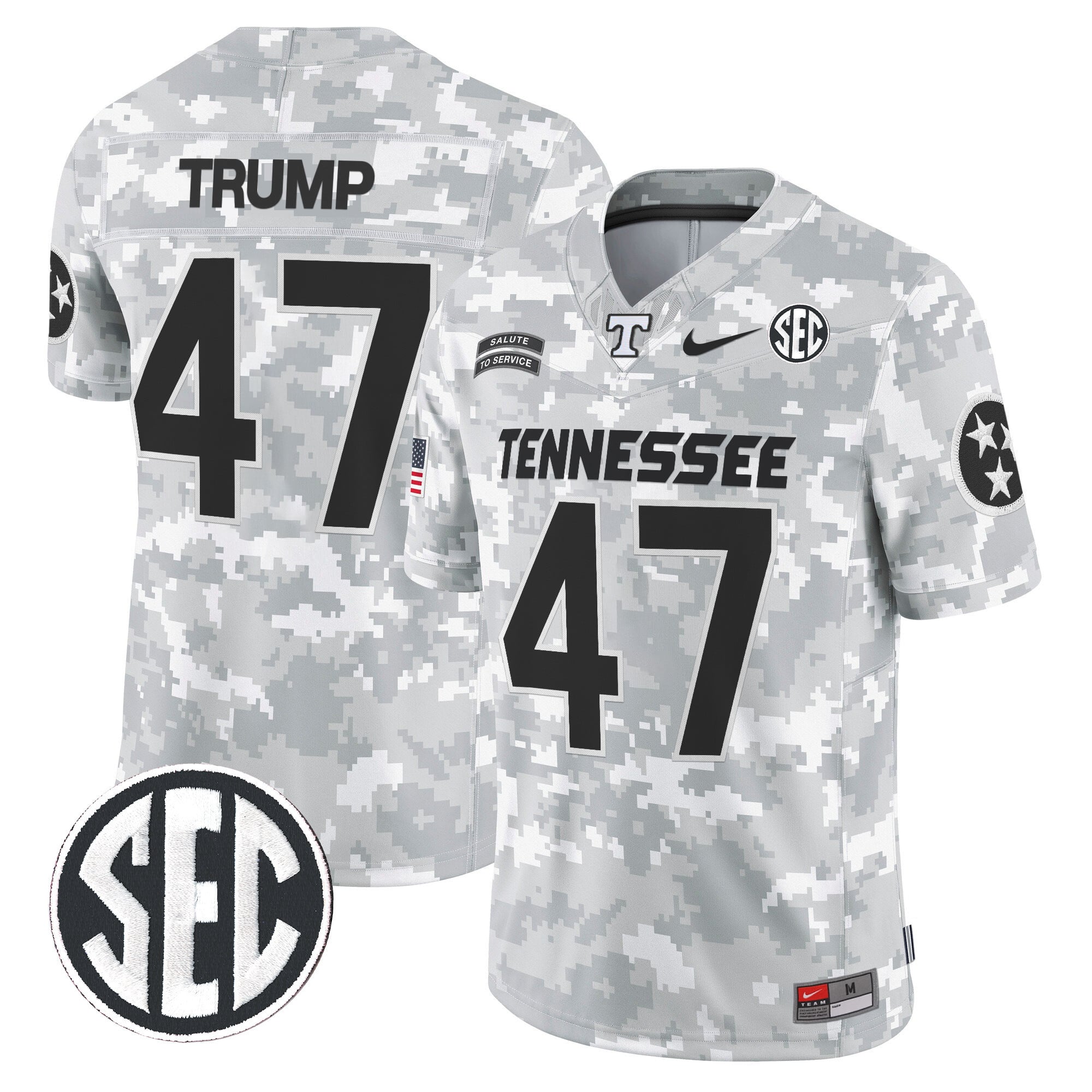 Tennessee Volunteers 2024 Salute to Service Vapor Limited Jersey - Arctic Camo - All Stitched