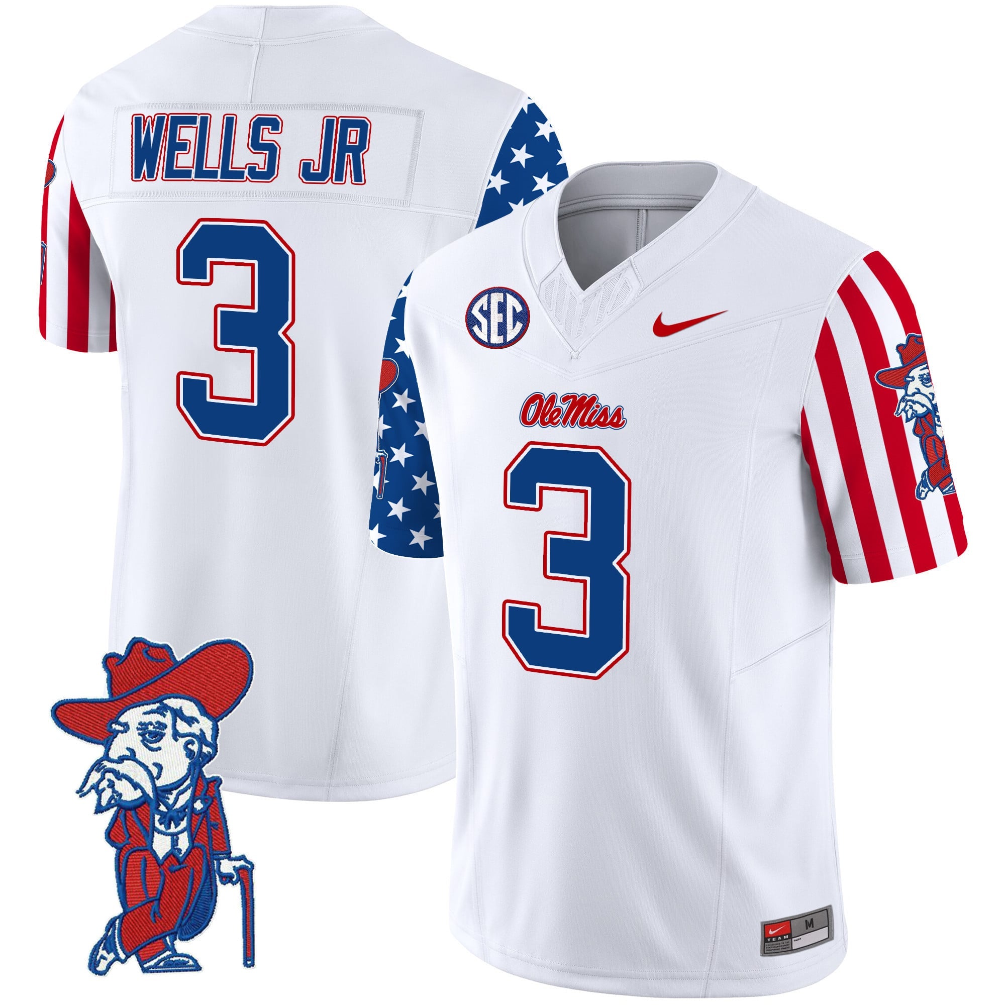 Men's Ole Miss Rebels American Style Vapor Limited Jersey - All Stitched