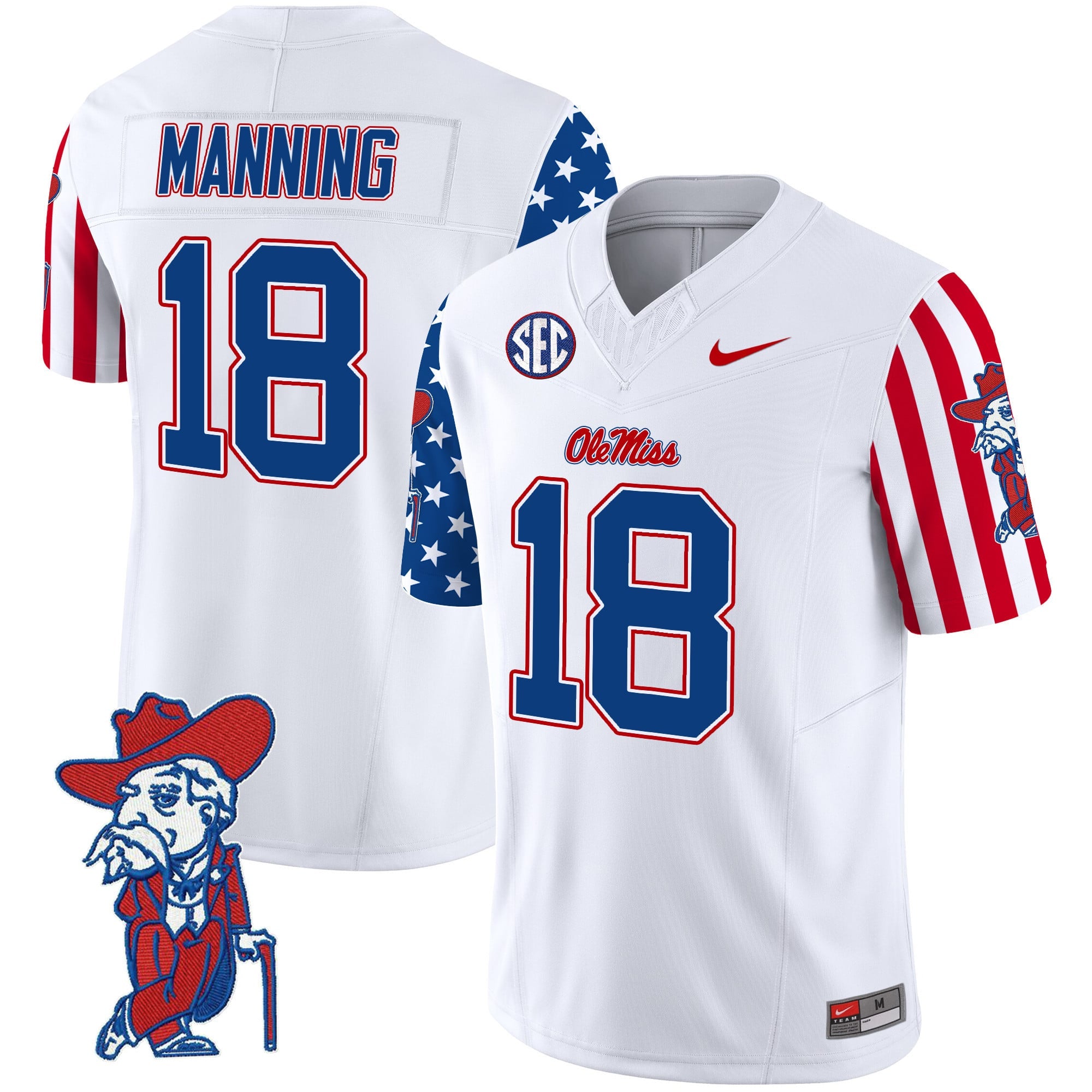 Men's Ole Miss Rebels American Style Vapor Limited Jersey - All Stitched