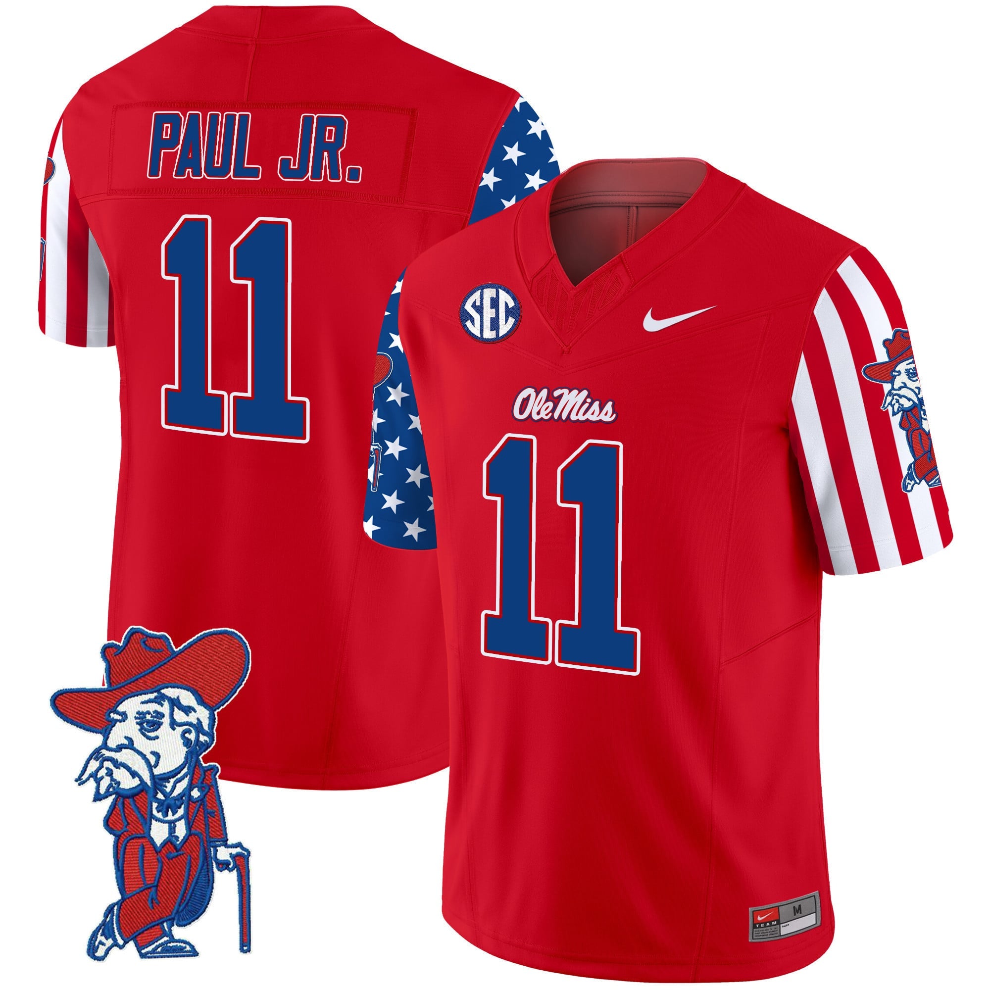 Men's Ole Miss Rebels American Style Vapor Limited Jersey - All Stitched