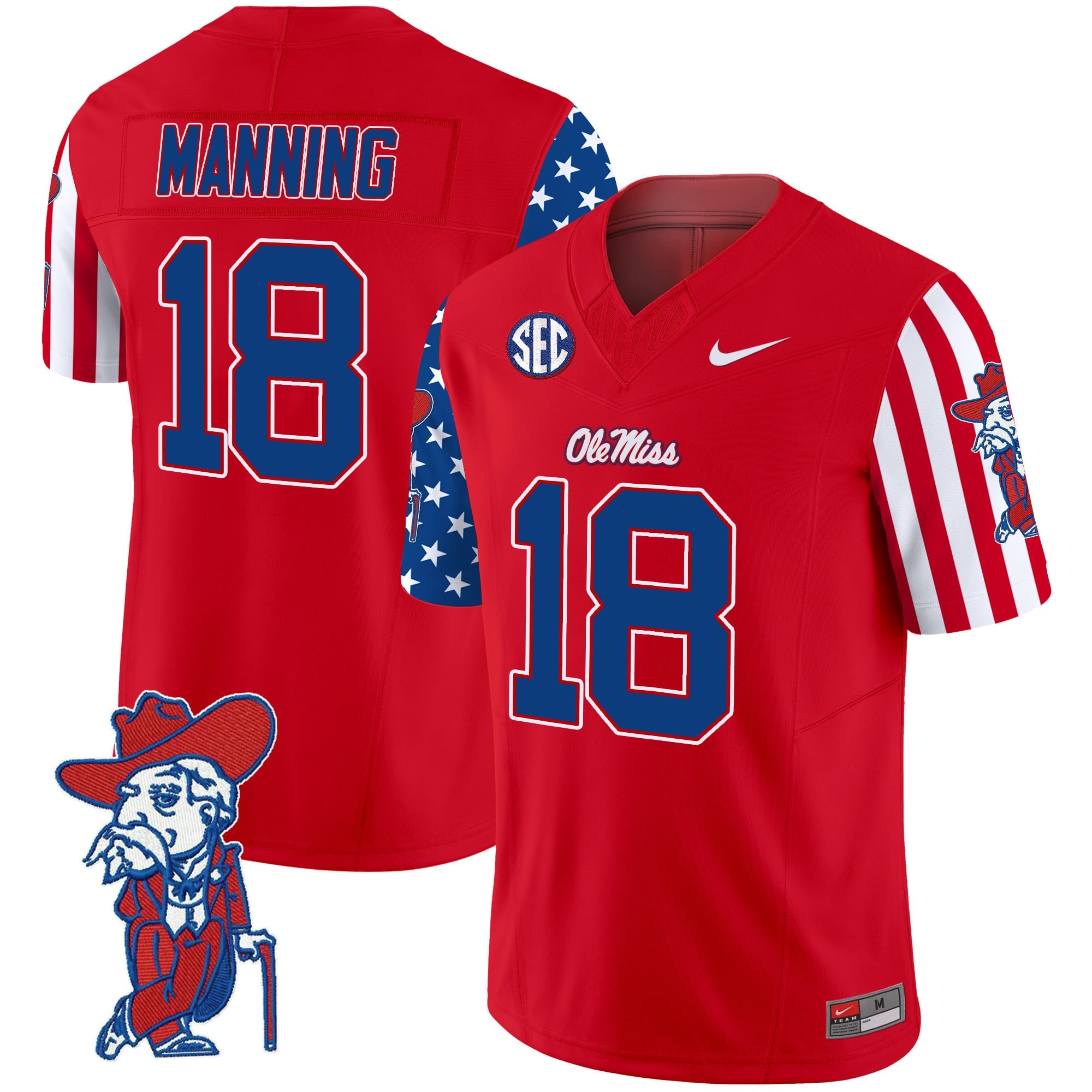 Men's Ole Miss Rebels American Style Vapor Limited Jersey - All Stitched