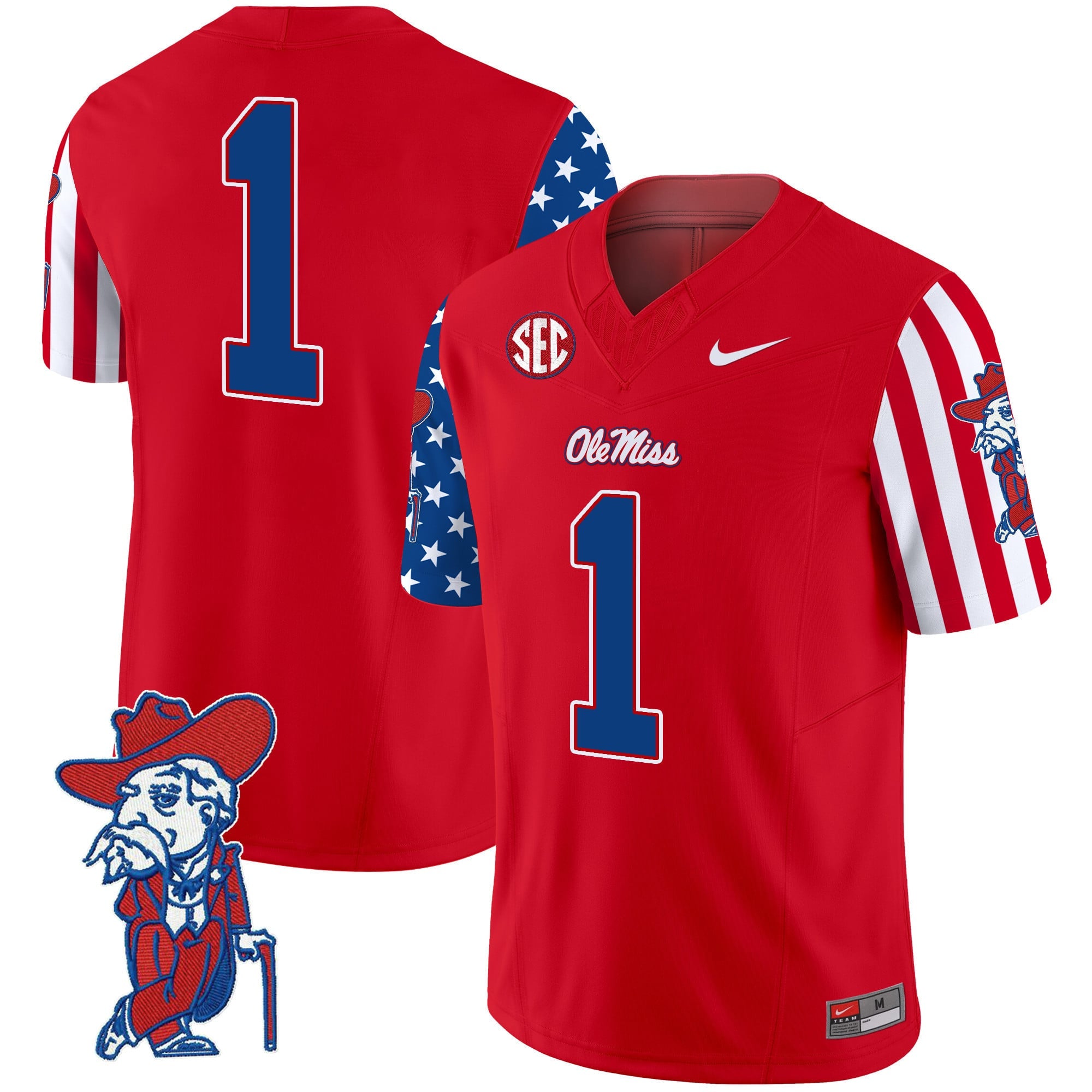 Men's Ole Miss Rebels American Style Vapor Limited Jersey - All Stitched