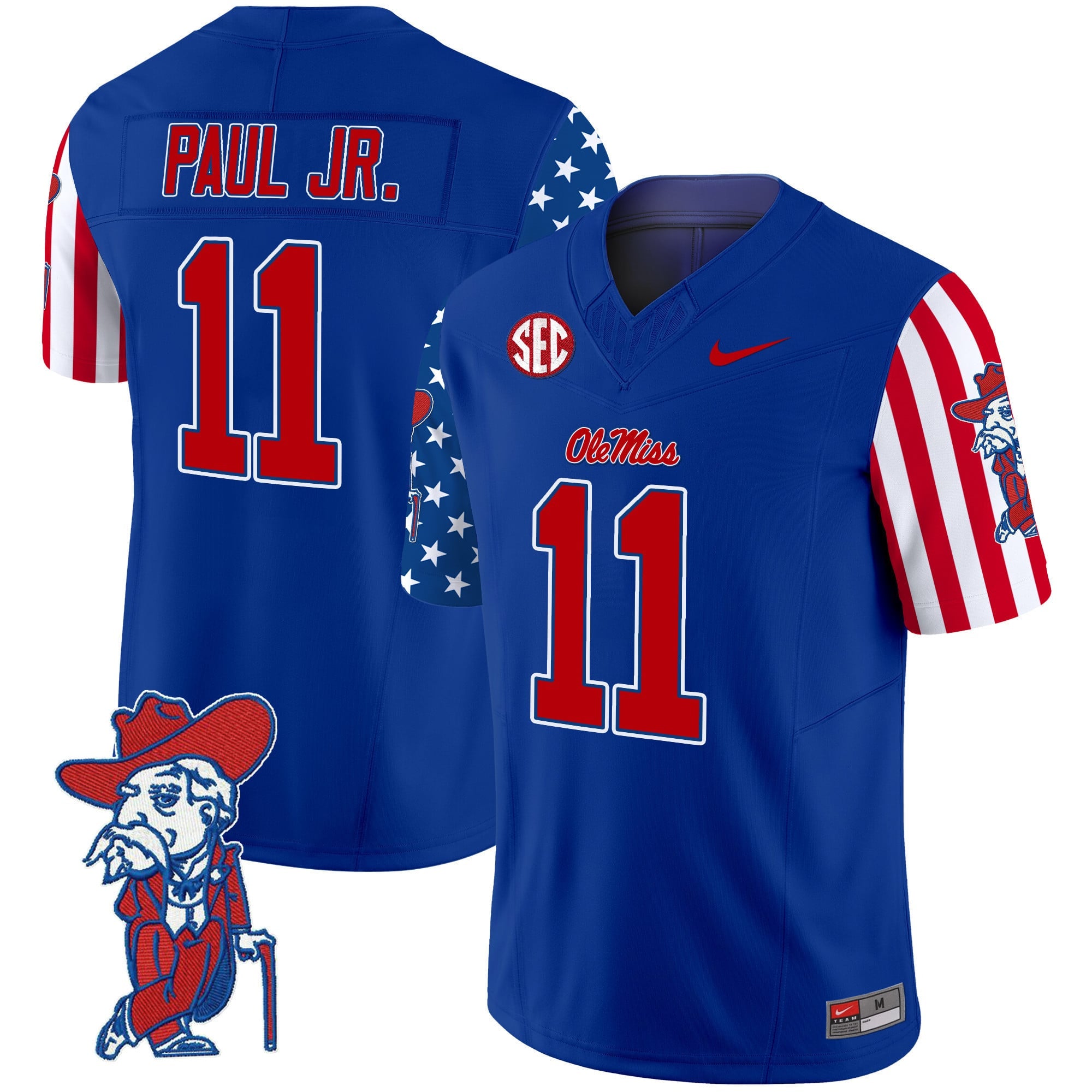 Men's Ole Miss Rebels American Style Vapor Limited Jersey - All Stitched