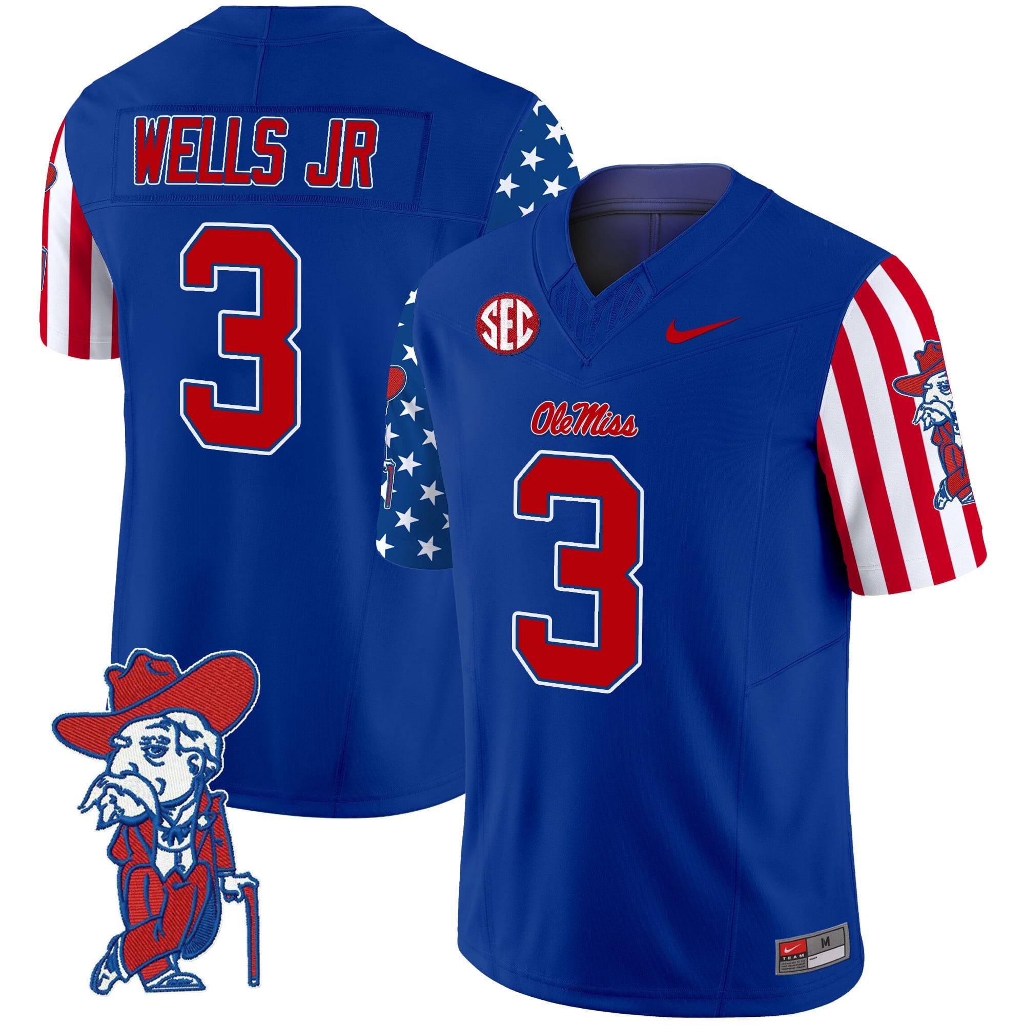 Men's Ole Miss Rebels American Style Vapor Limited Jersey - All Stitched
