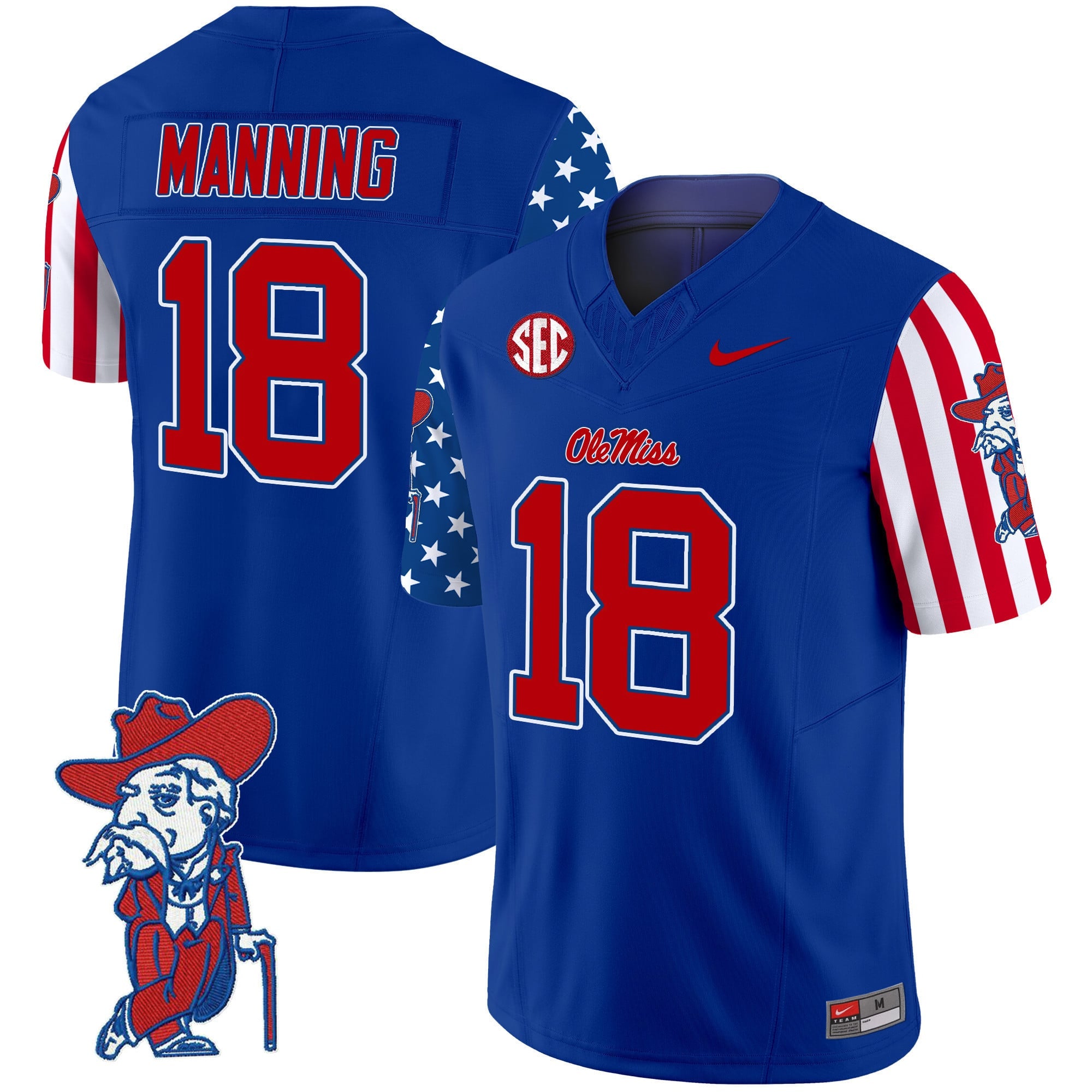 Men's Ole Miss Rebels American Style Vapor Limited Jersey - All Stitched