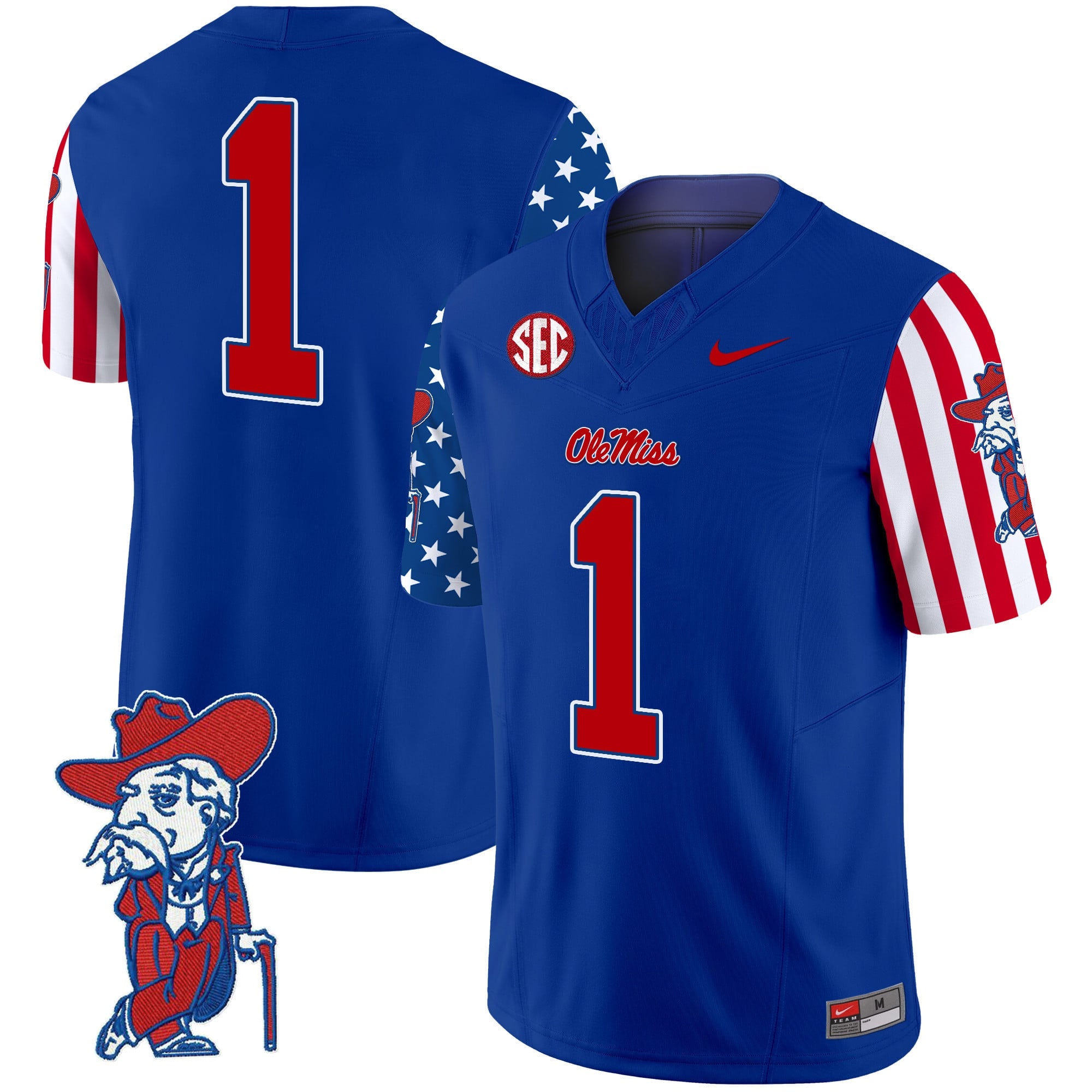 Men's Ole Miss Rebels American Style Vapor Limited Jersey - All Stitched