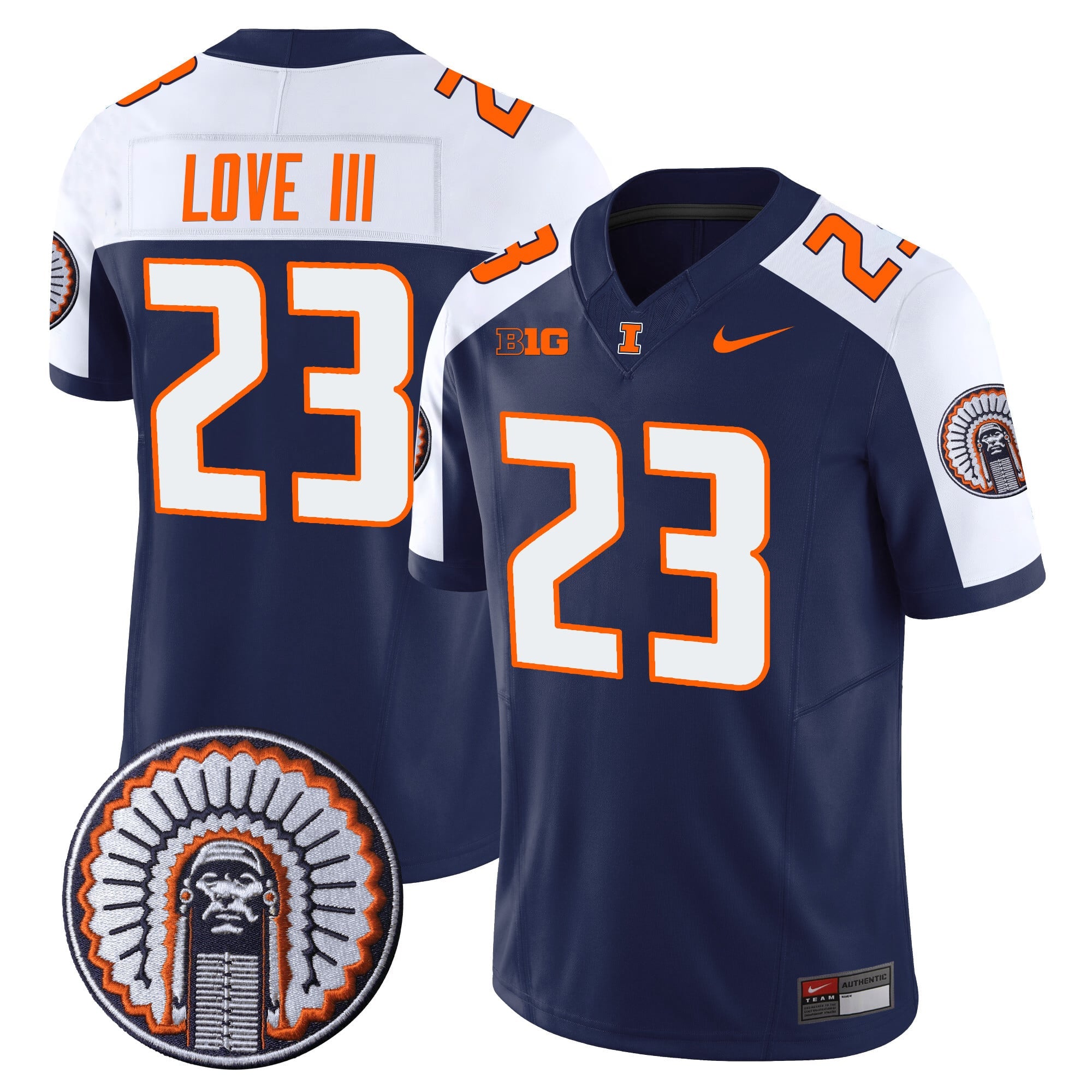 Men's Illinois Fighting Illini Vapor Limited Jersey - All Stitched