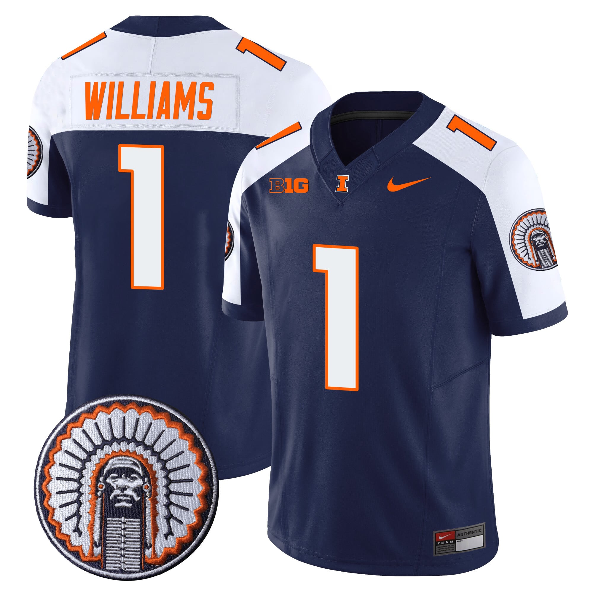Men's Illinois Fighting Illini Vapor Limited Jersey - All Stitched