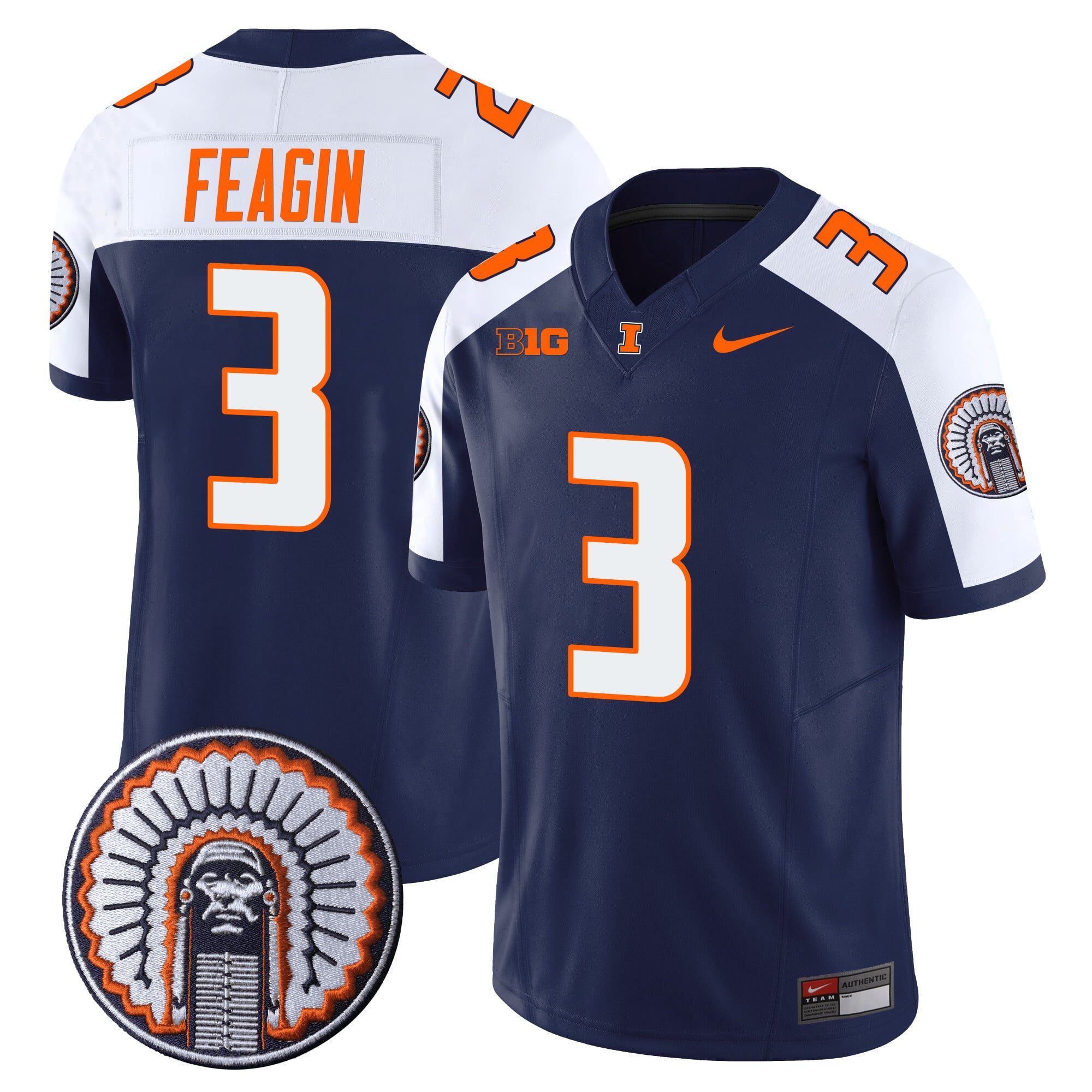 Men's Illinois Fighting Illini Vapor Limited Jersey - All Stitched