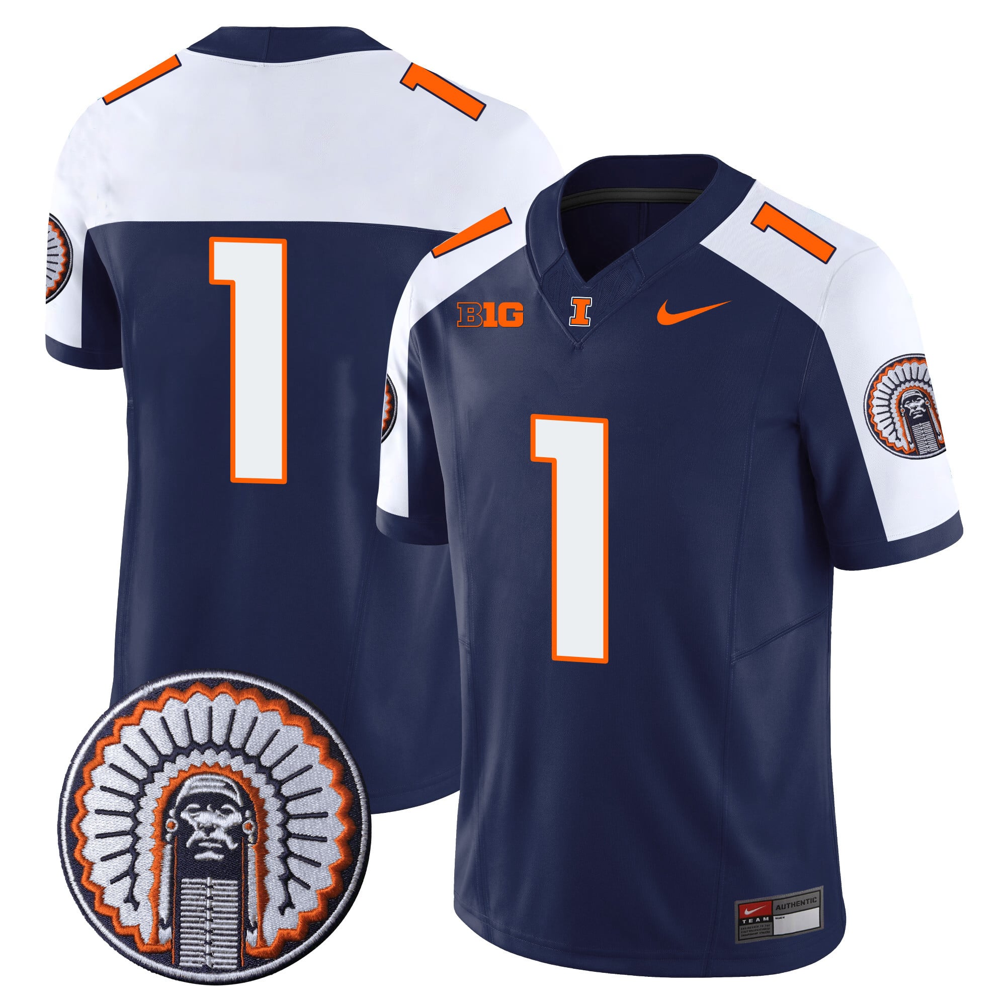 Men's Illinois Fighting Illini Vapor Limited Jersey - All Stitched