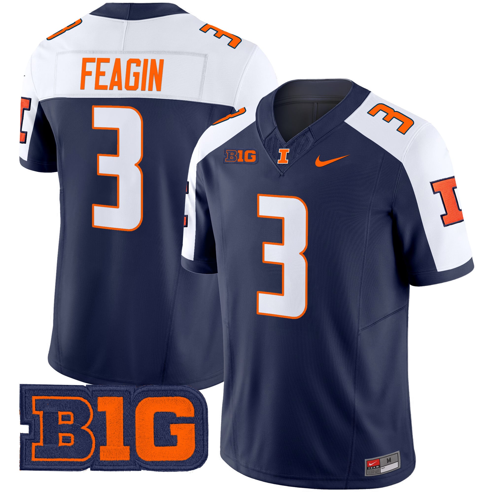 Men's Illinois Fighting Illini 2024 Vapor Limited Jersey - All Stitched