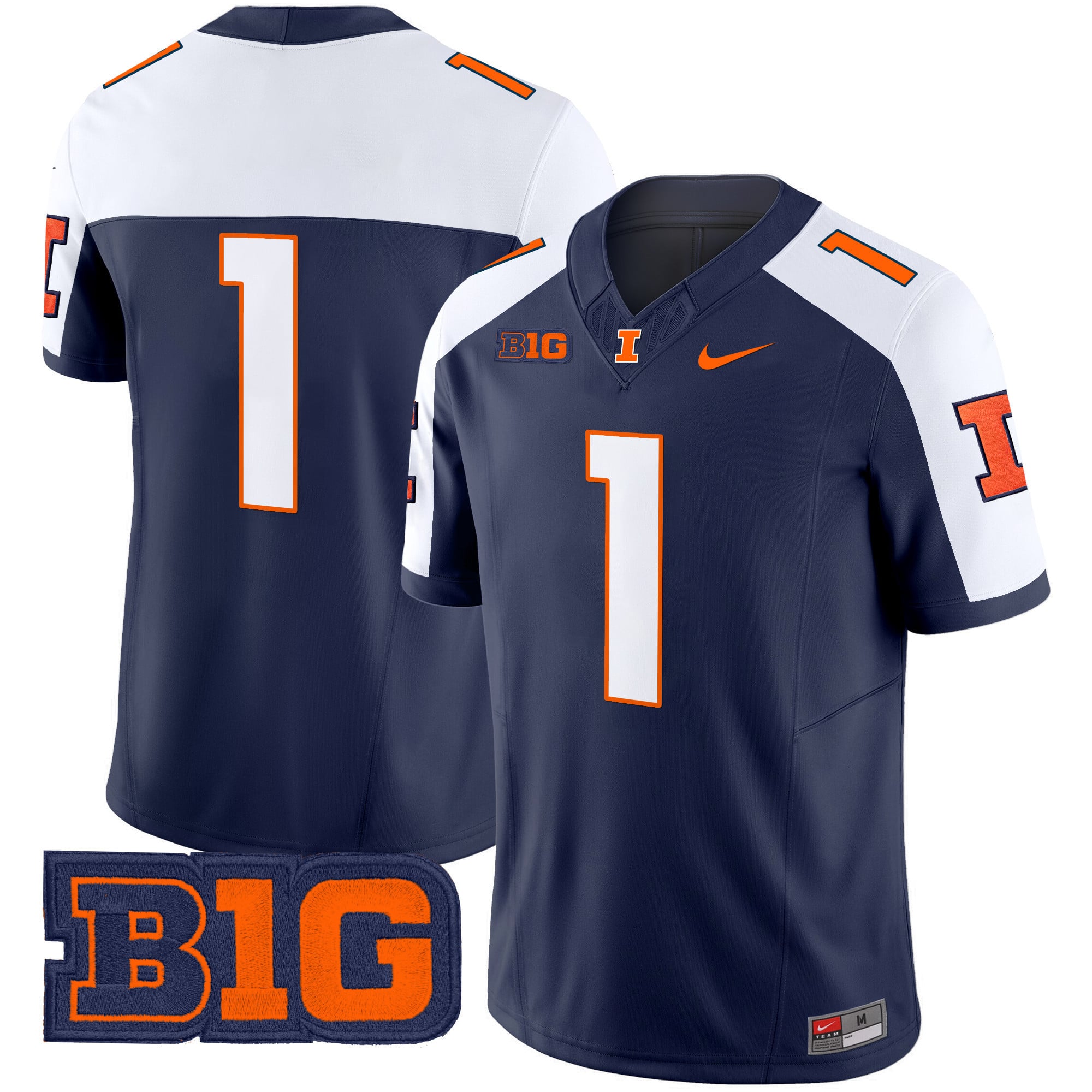 Men's Illinois Fighting Illini 2024 Vapor Limited Jersey - All Stitched