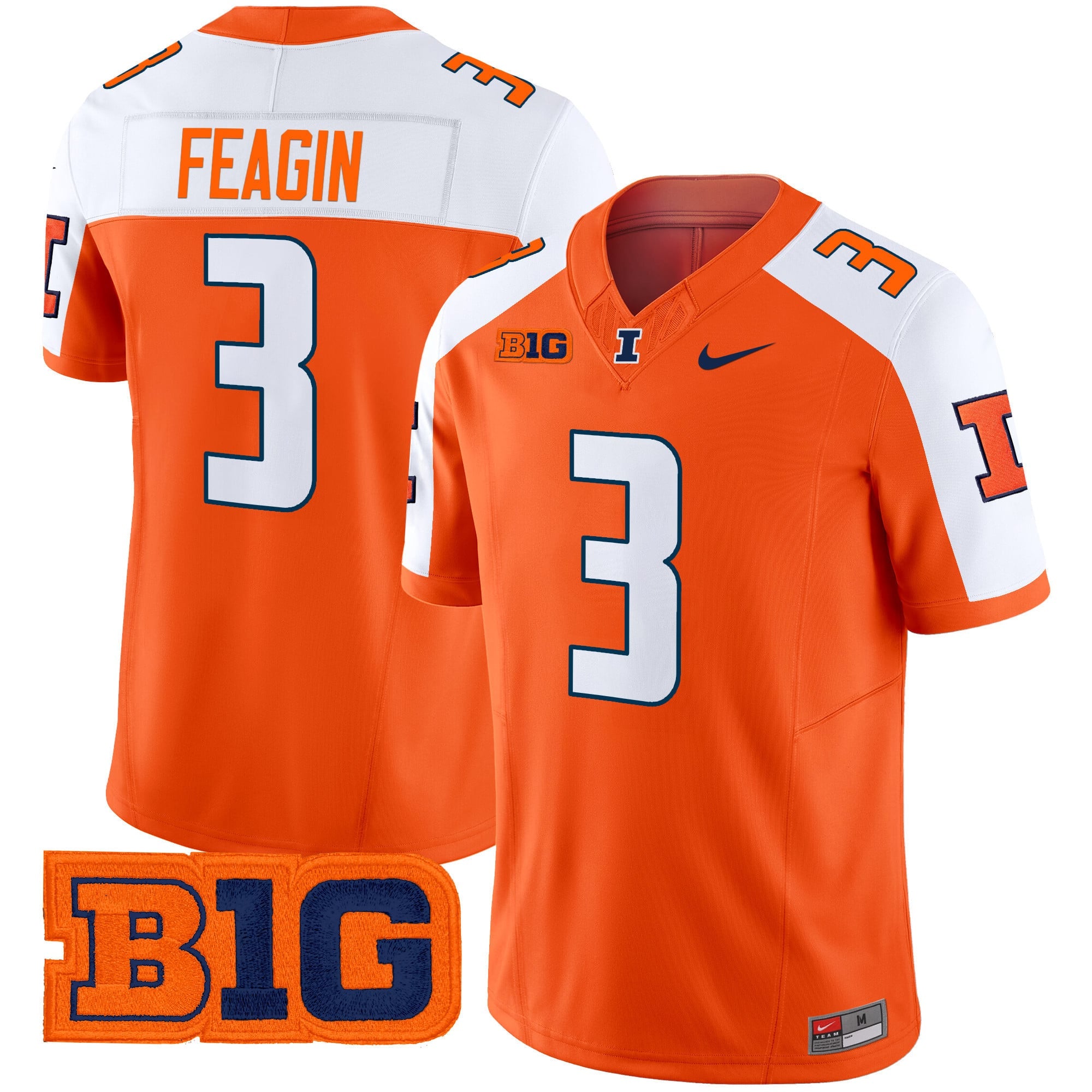 Men's Illinois Fighting Illini 2024 Vapor Limited Jersey - All Stitched