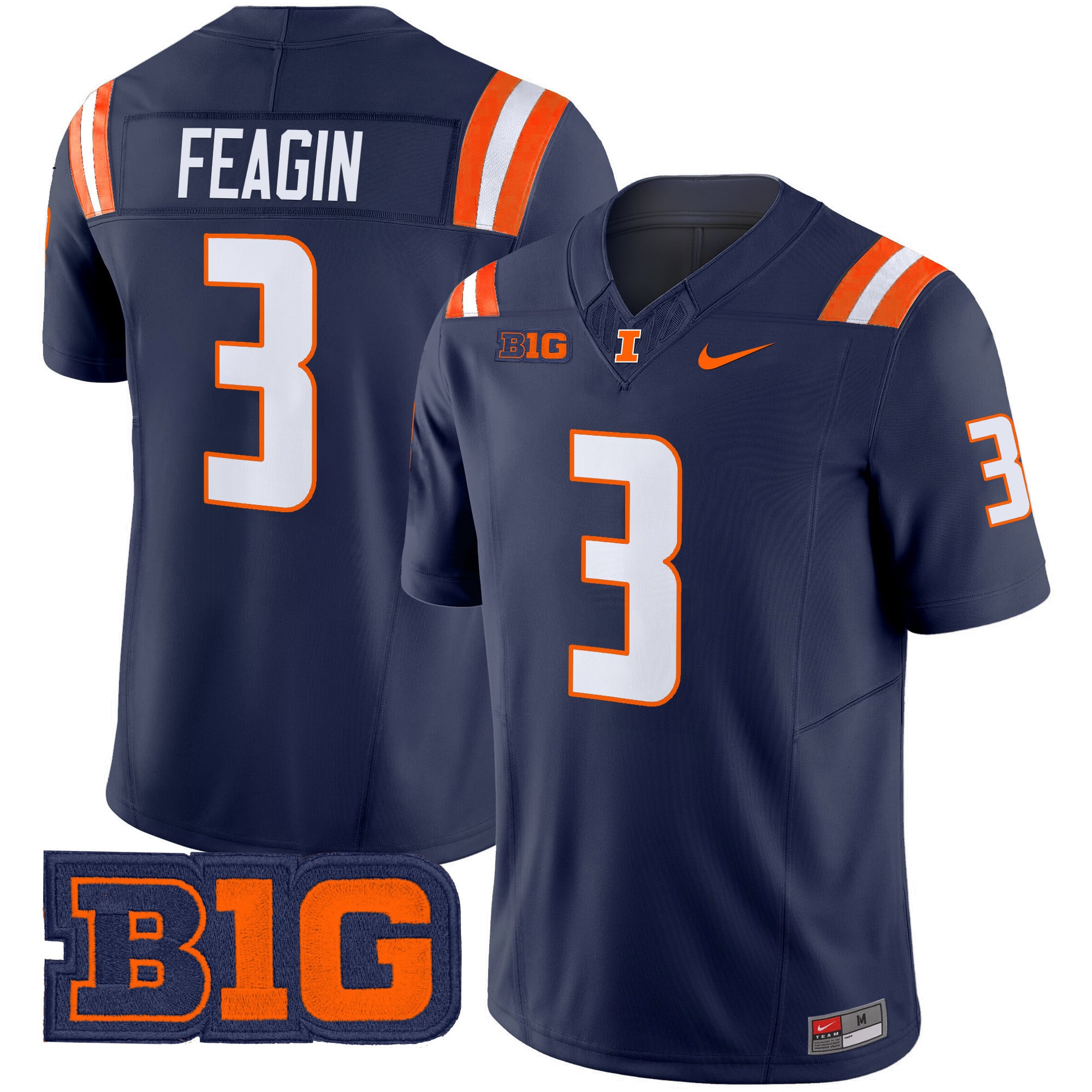 Men's Illinois Fighting Illini 2024 Vapor Limited Jersey - All Stitched