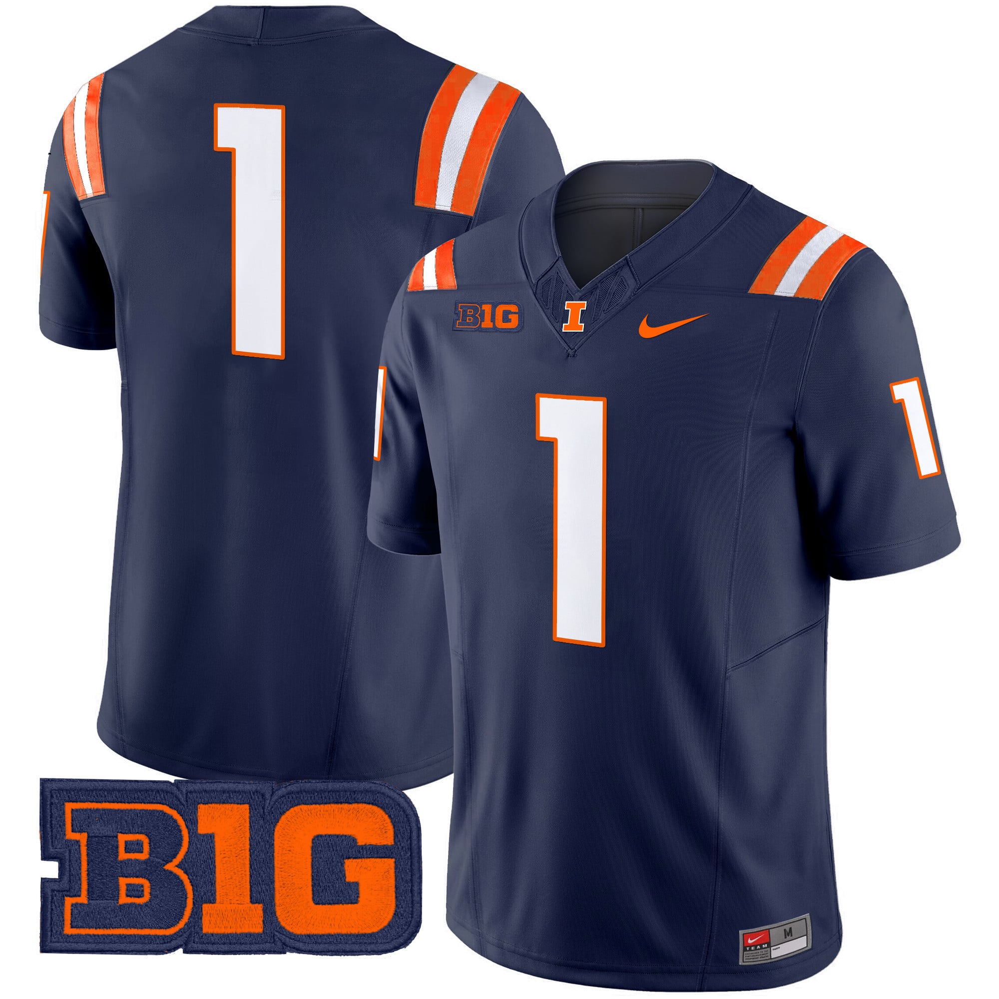 Men's Illinois Fighting Illini 2024 Vapor Limited Jersey - All Stitched