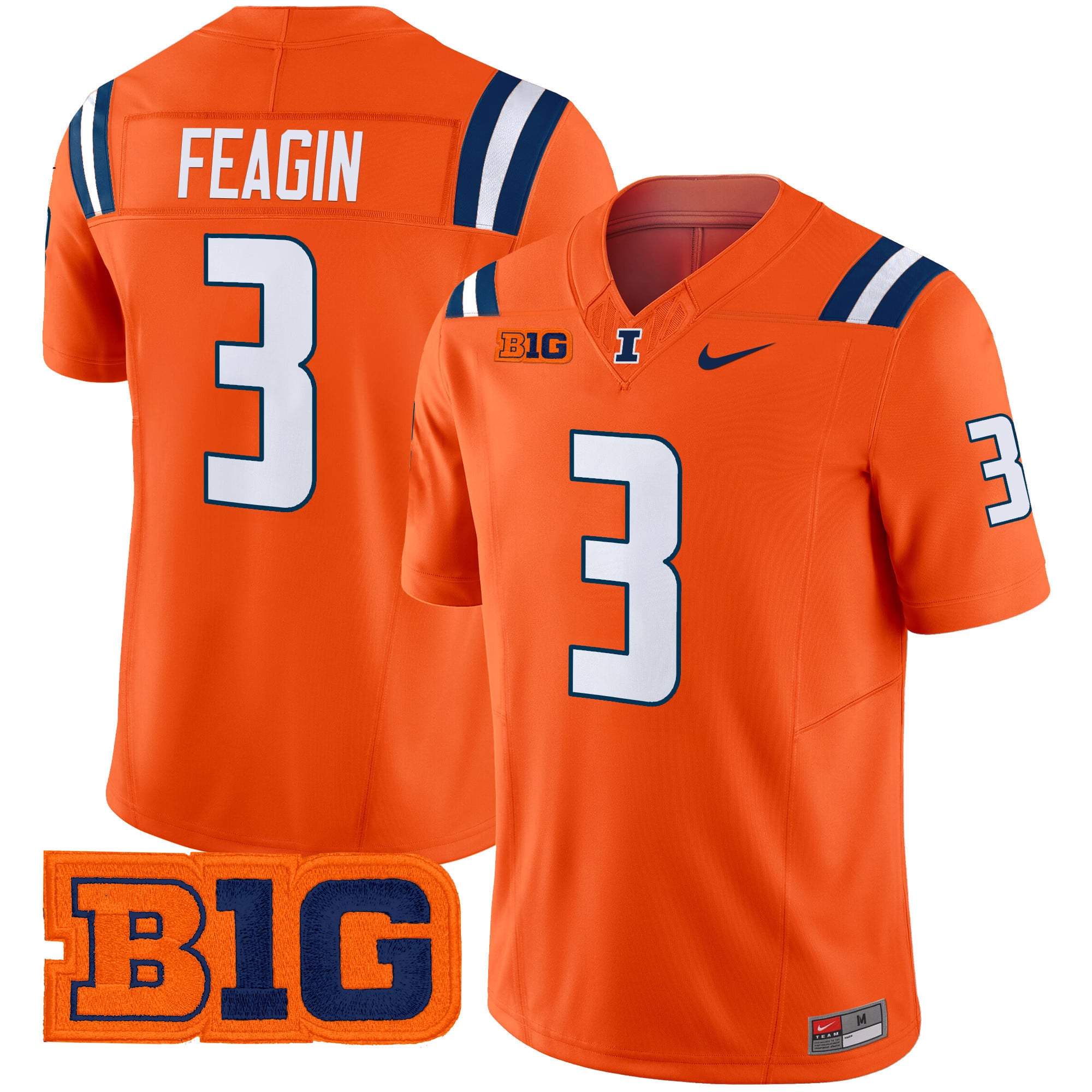 Men's Illinois Fighting Illini 2024 Vapor Limited Jersey - All Stitched