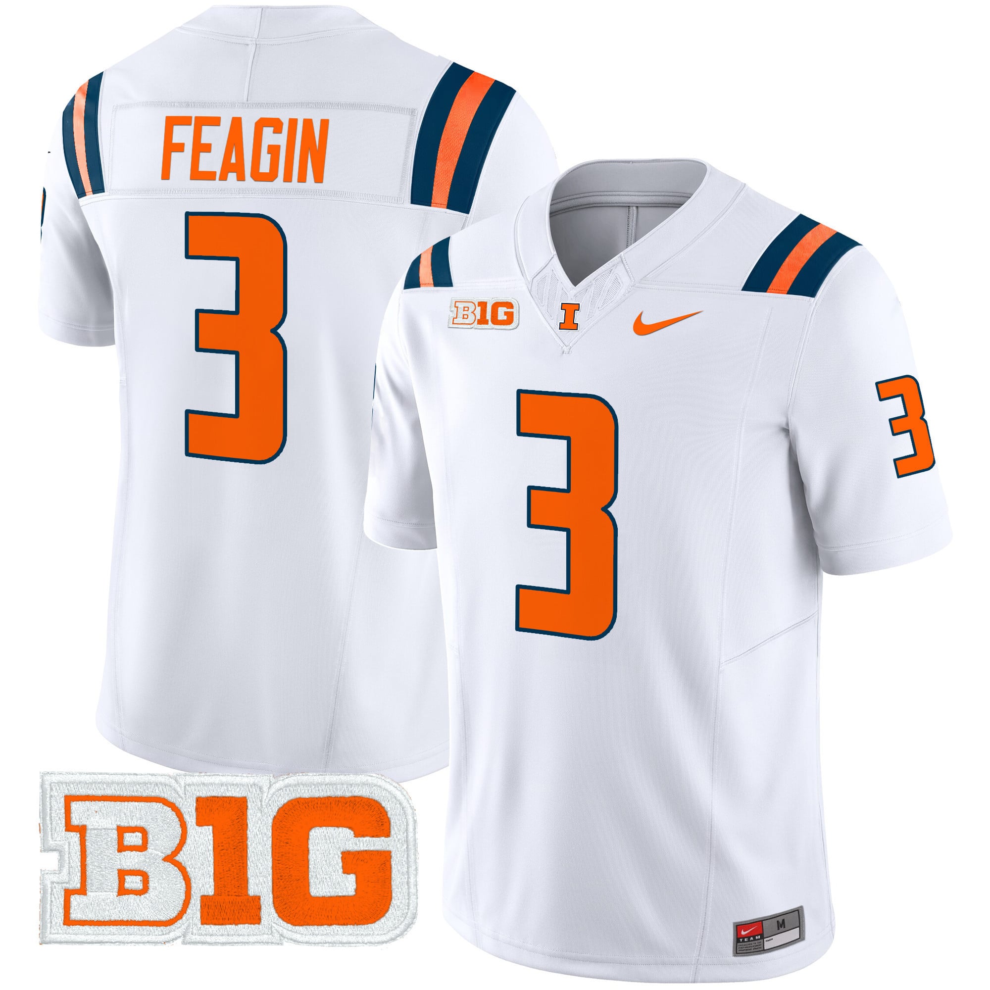 Men's Illinois Fighting Illini 2024 Vapor Limited Jersey - All Stitched