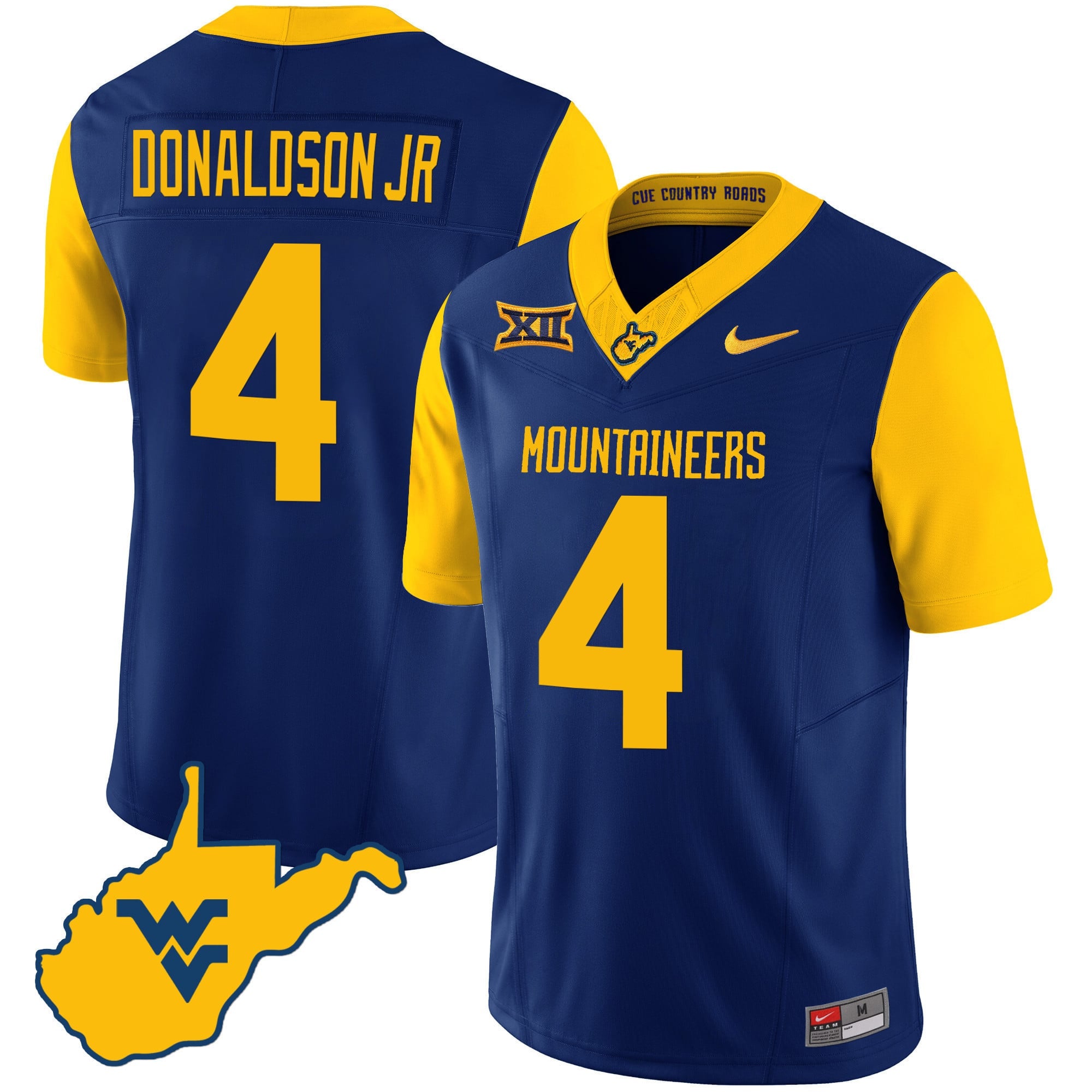 Men's West Virginia Mountaineers 2024 Country Roads Jersey - All Stitched